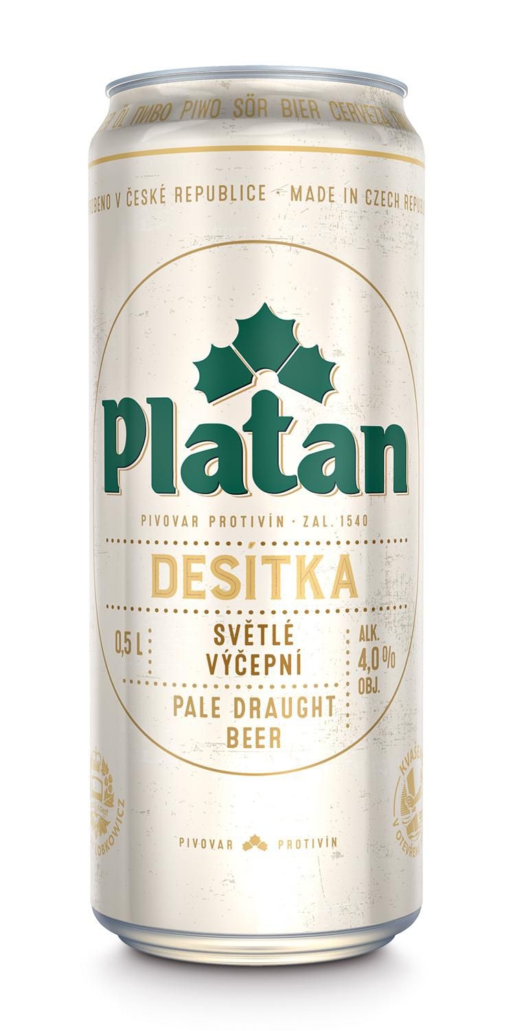 Nápoje - Platan 10° pivo světlé výčepní pivo 0,5 l