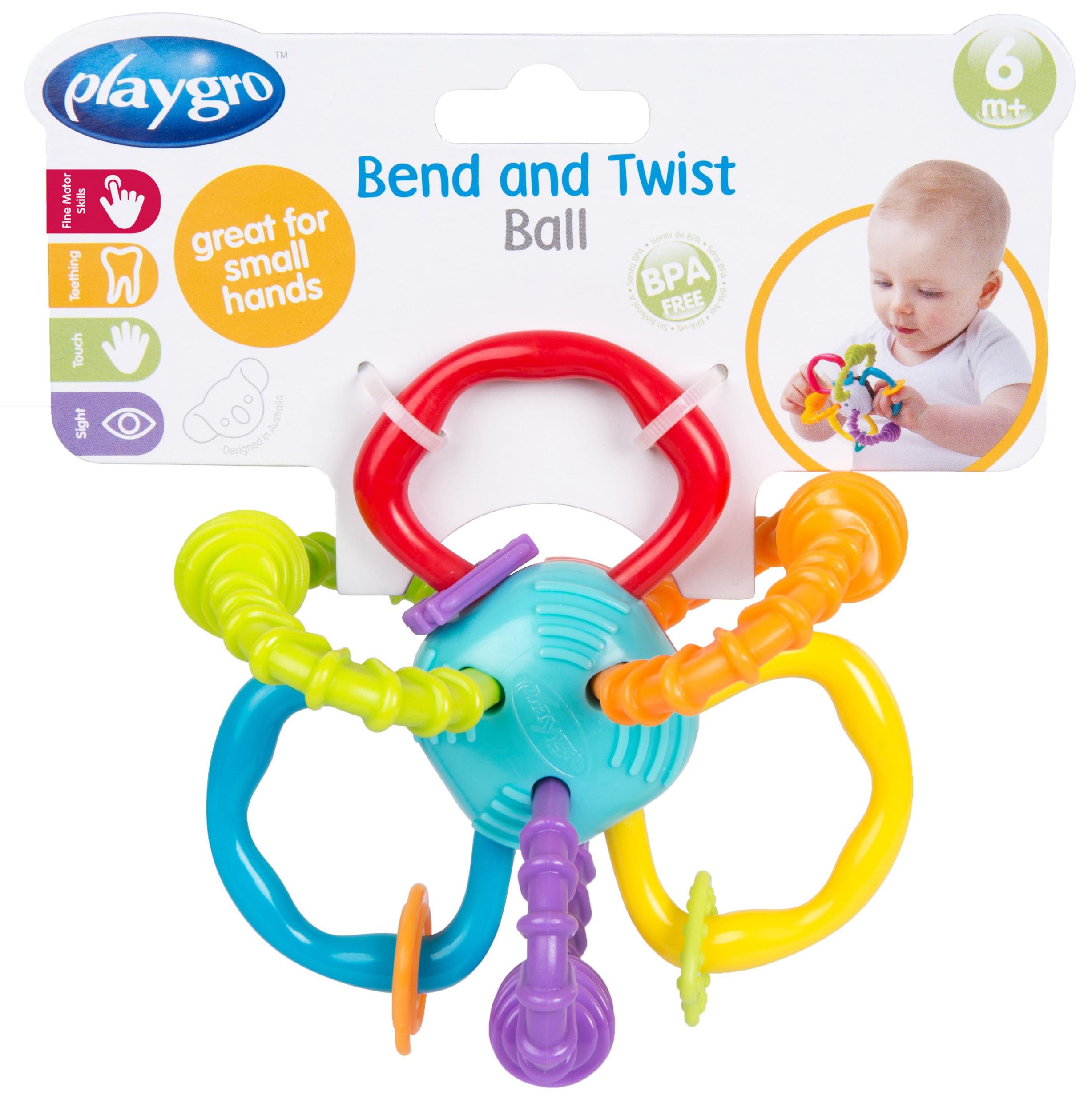 Svět dětí - Playgro Míček s kousacími držátky