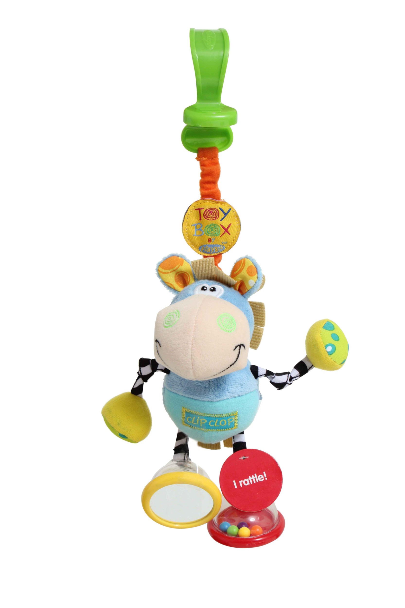 Svět dětí - Playgro Závěsný oslík s klipem 0m+