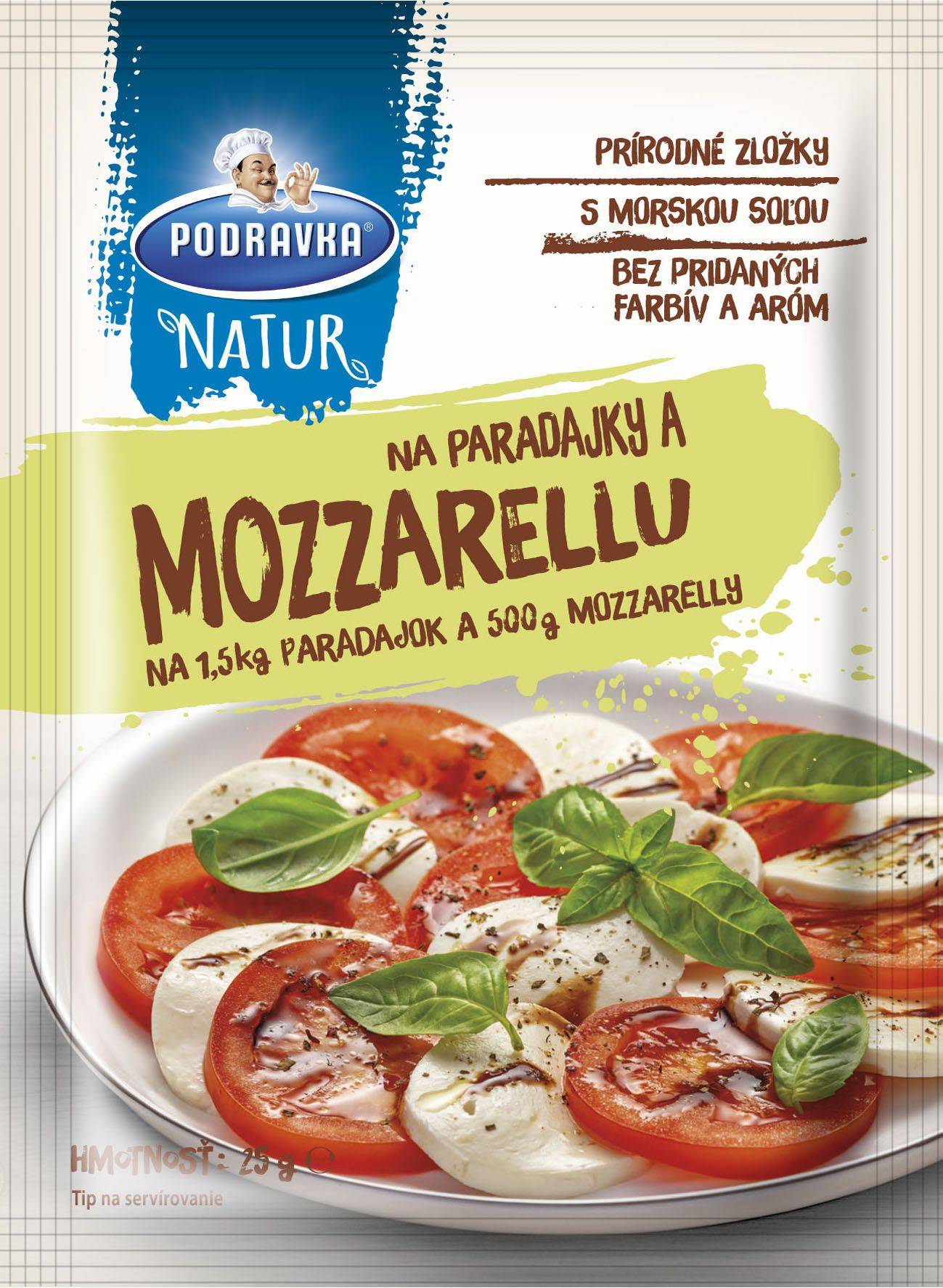 Trvanlivé potraviny - Podravka Natur Na rajčata a mozzarellu 25 g