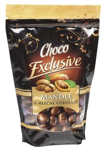 Trvanlivé potraviny - Poex Mandle v mléčné čokoládě 700 g