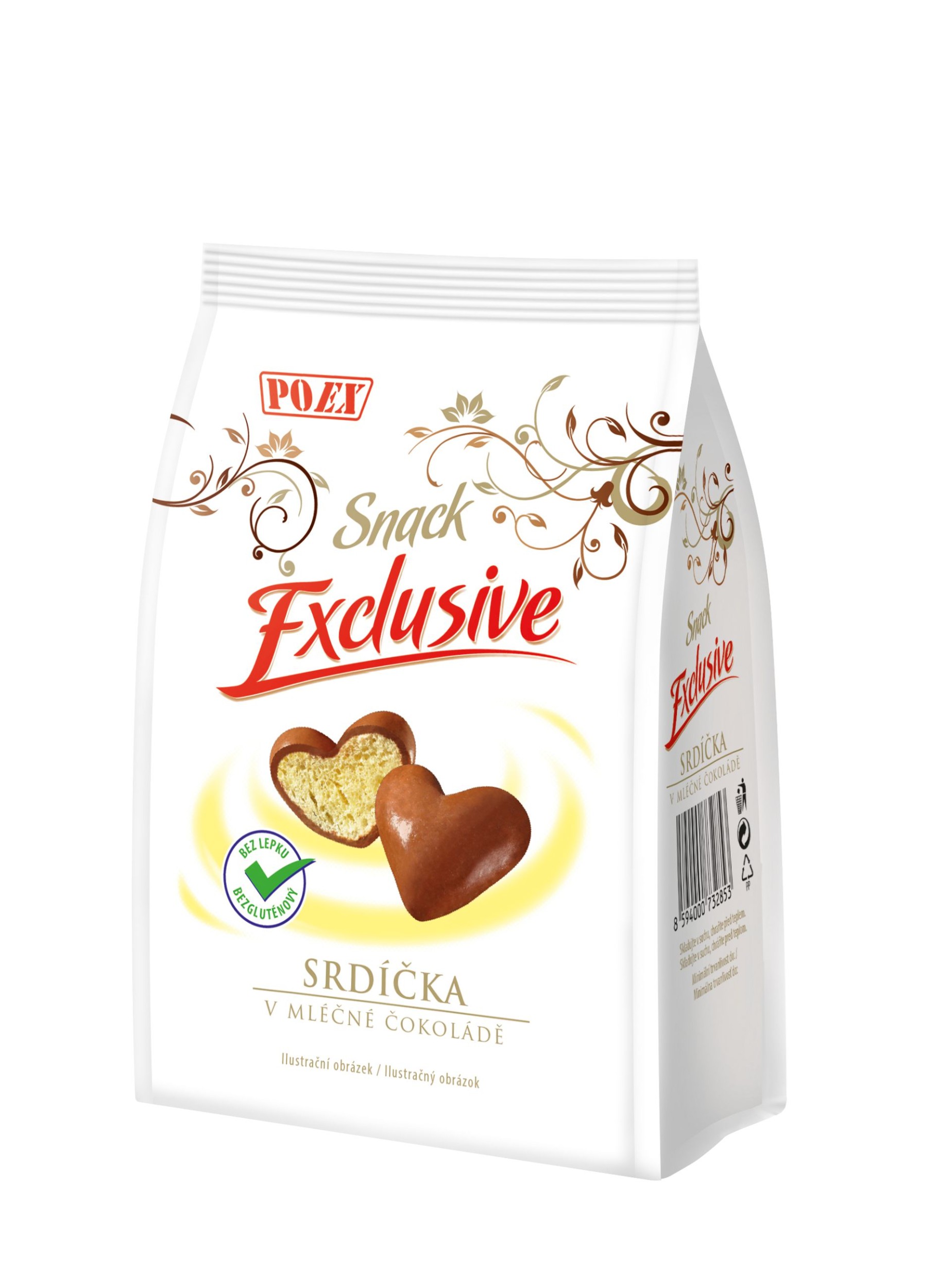 Zdravý svět - Poex Srdíčka v mléčné čokoládě bez lepku 90 g