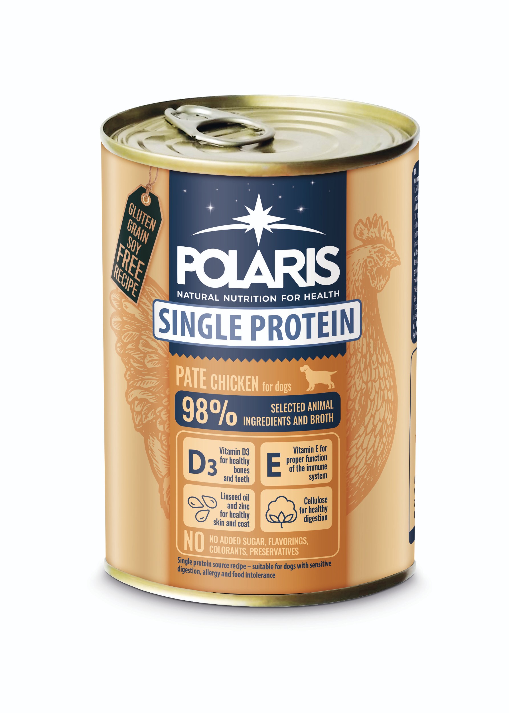 Svět zvířat - Polaris Single Protein Paté konzerva pro psy kuřecí 400g