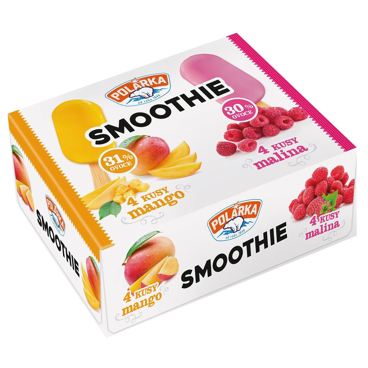 Mražené potraviny - Polárka Smoothie mango a malima multipack 440ml