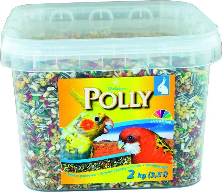 Svět zvířat - Polly Střední papoušek kyblík 2 kg