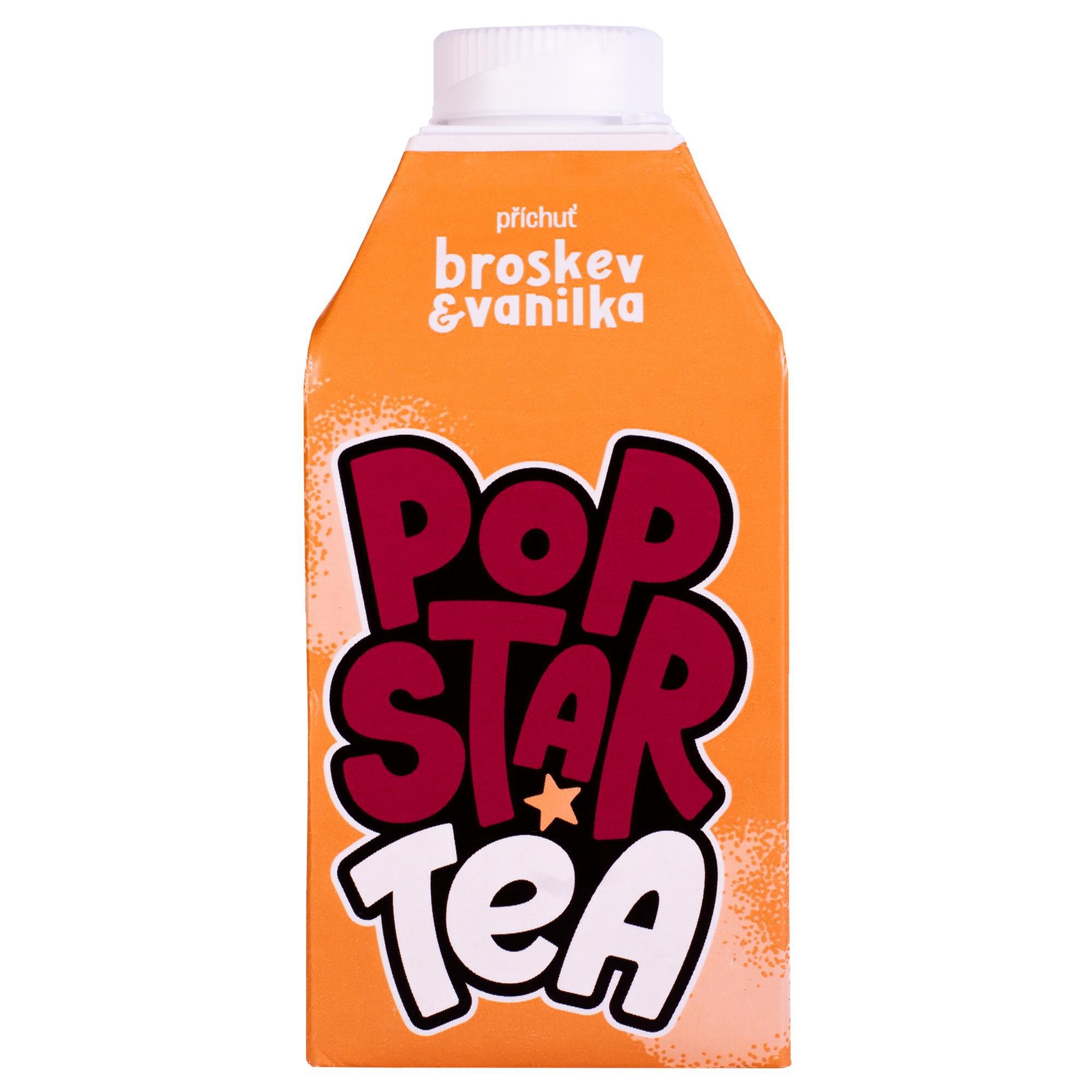 Nápoje - Popstar Tea ledový čaj s příchutí broskve a vanilky 0,5l