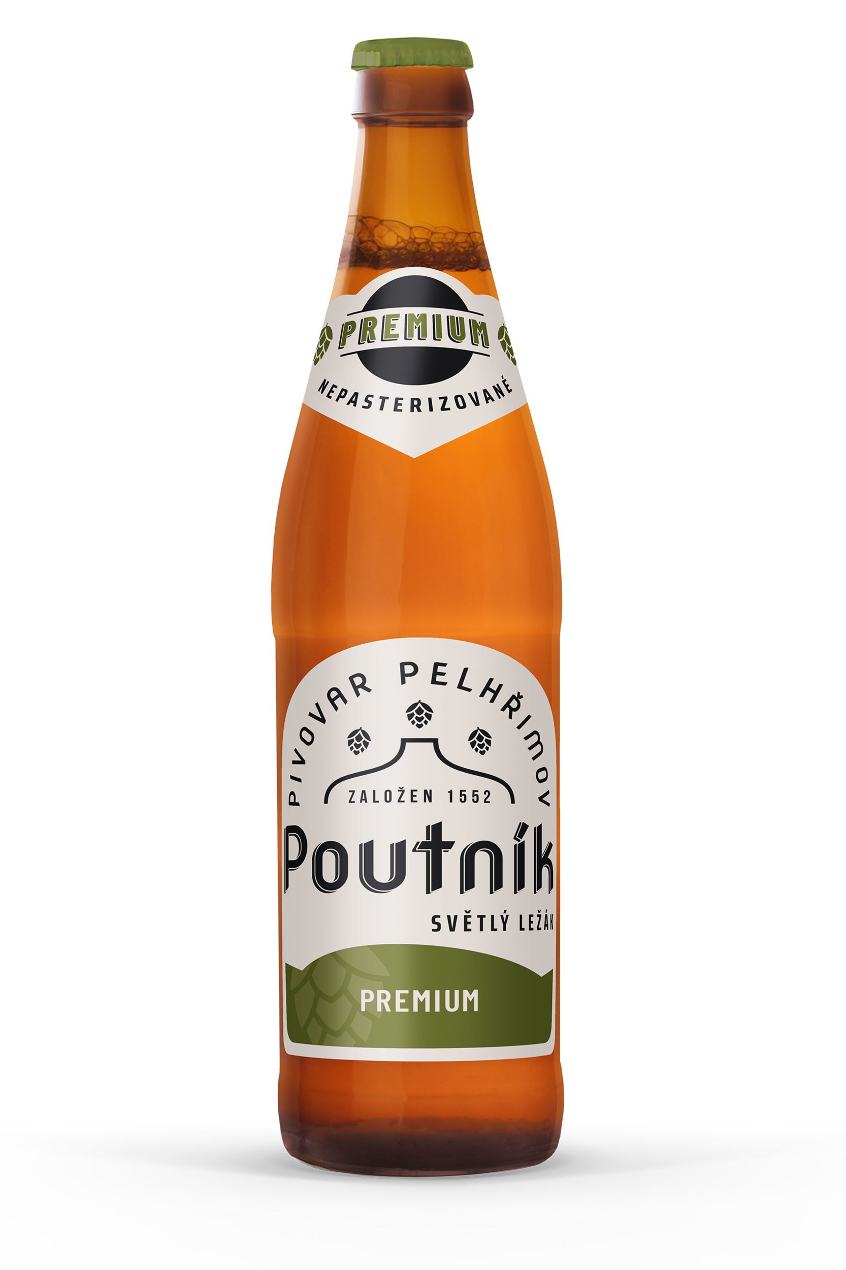 Poutník světlý ležák PRÉMIUM 0,5 l-1
