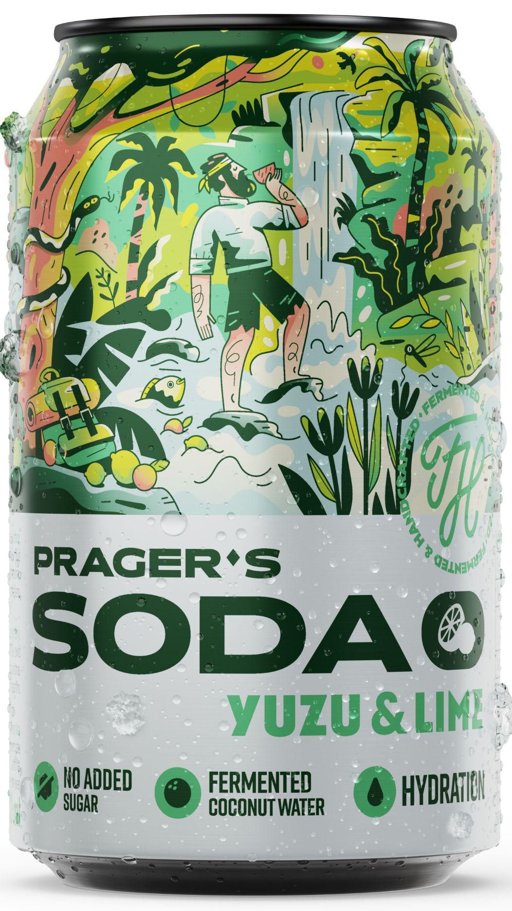 Nápoje - Prager's Soda Yuzu & Lime 0,33l