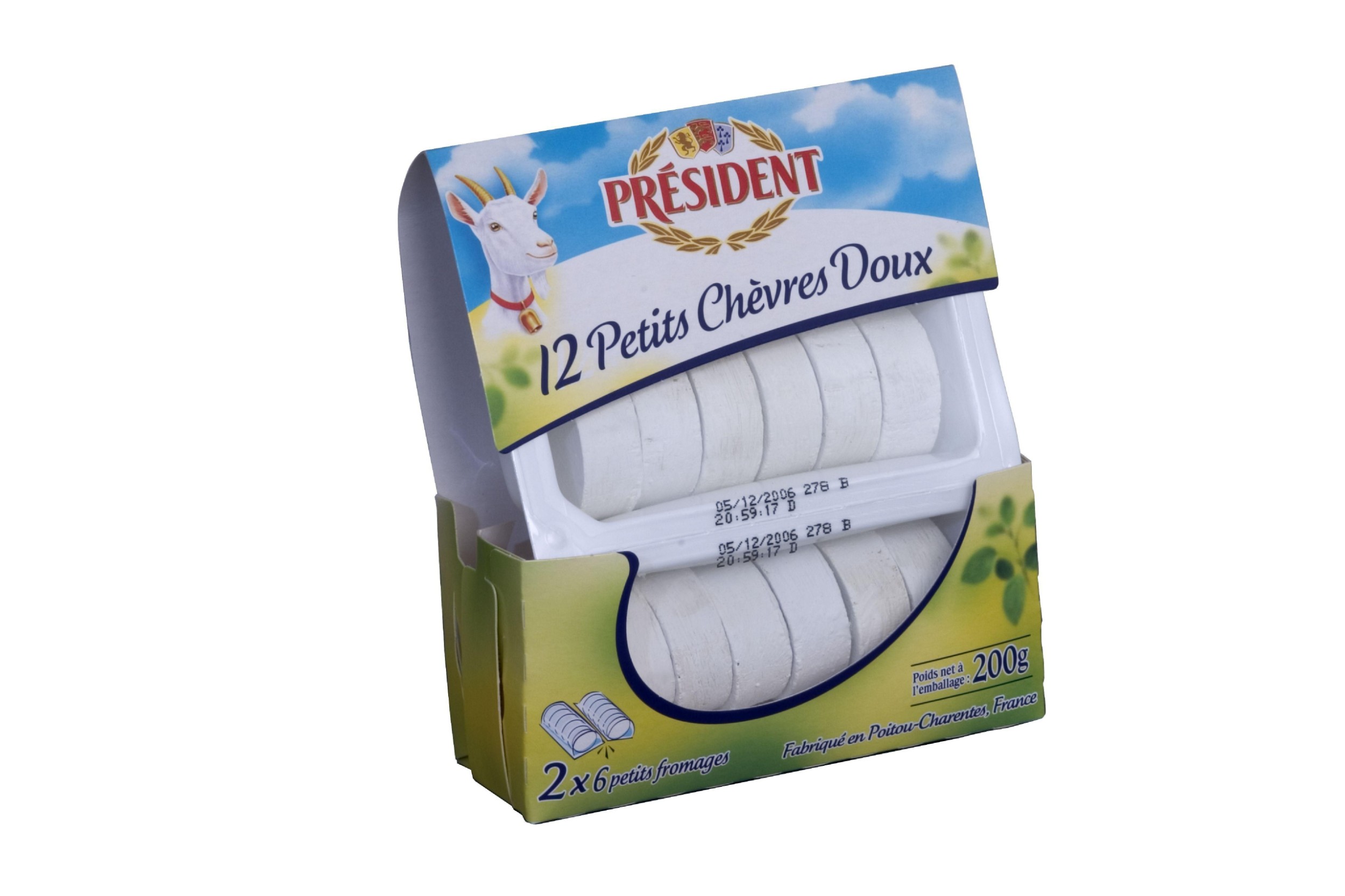 Mléčné a chlazené - Président 12Petits Chévres Doux 200 g