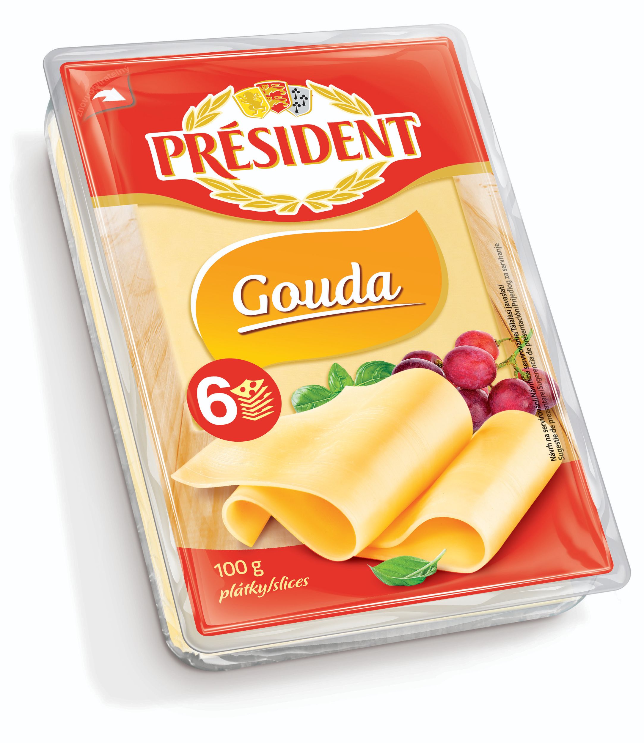 Président Gouda plátky 100 g-1