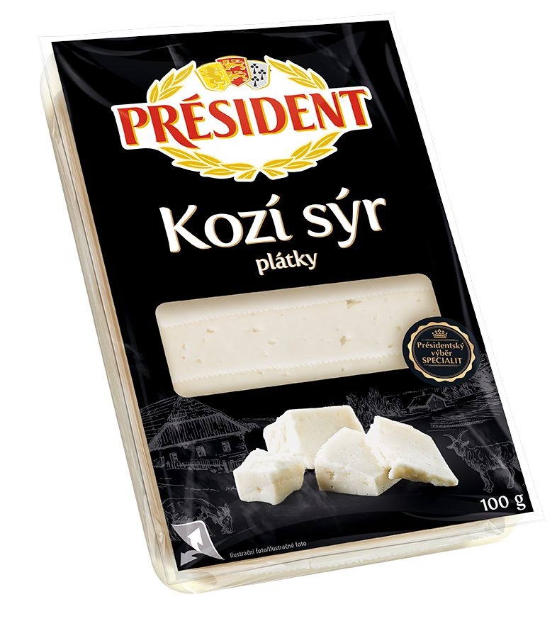 Mléčné a chlazené - Président Kozí sýr plátky 100g