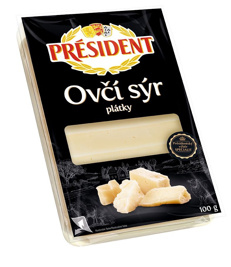 Mléčné a chlazené - Président Ovčí sýr plátky 100g