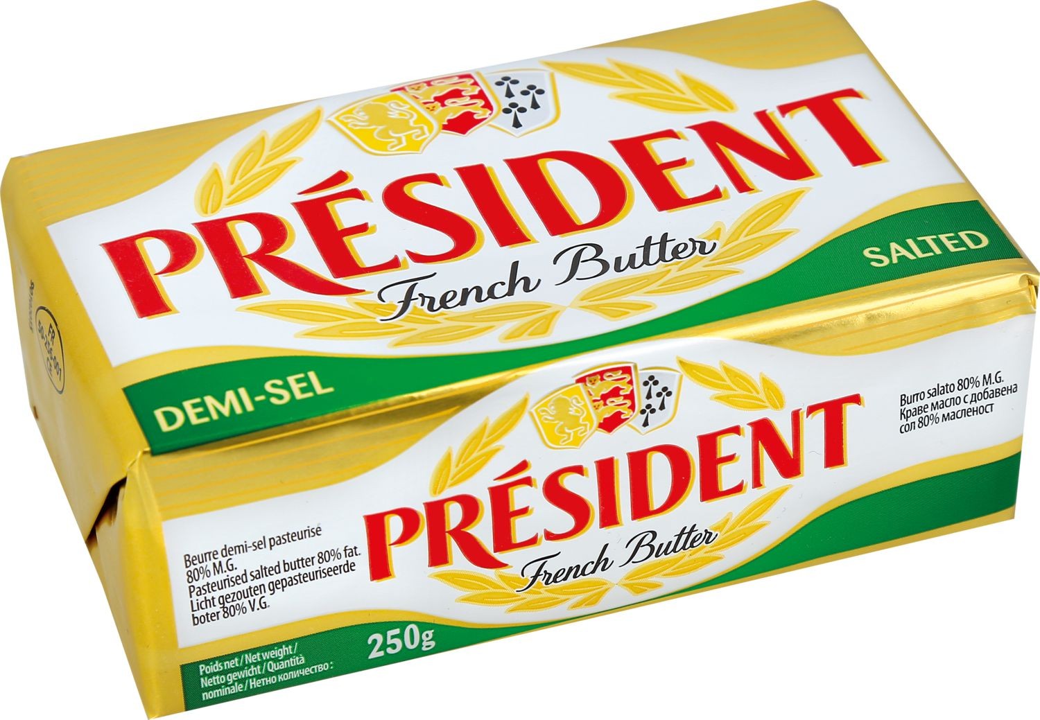 Mléčné a chlazené - Président Plaquette Máslo poloslané 250 g