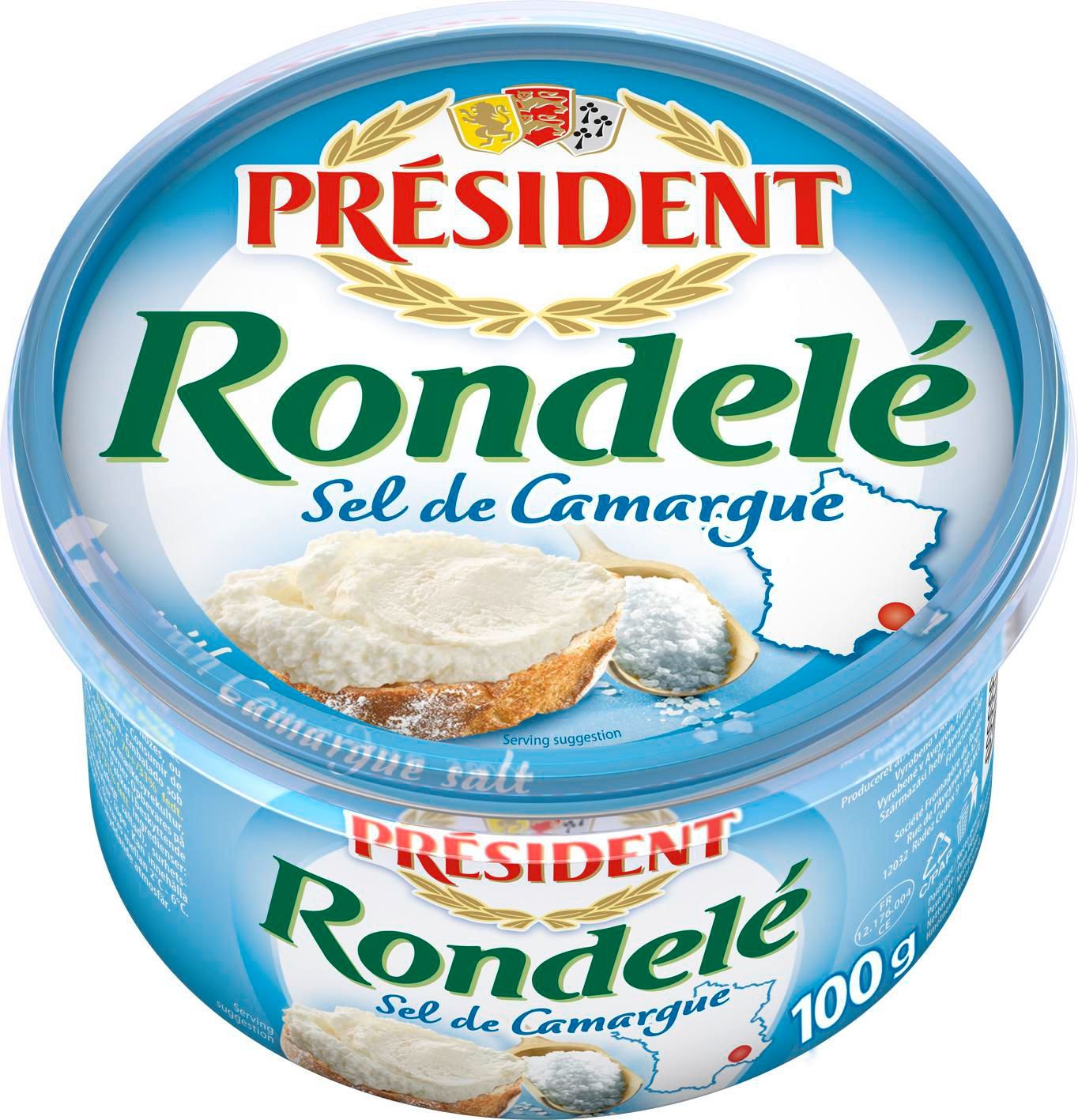 Mléčné a chlazené - PRÉSIDENT Rondelé se solí 100g