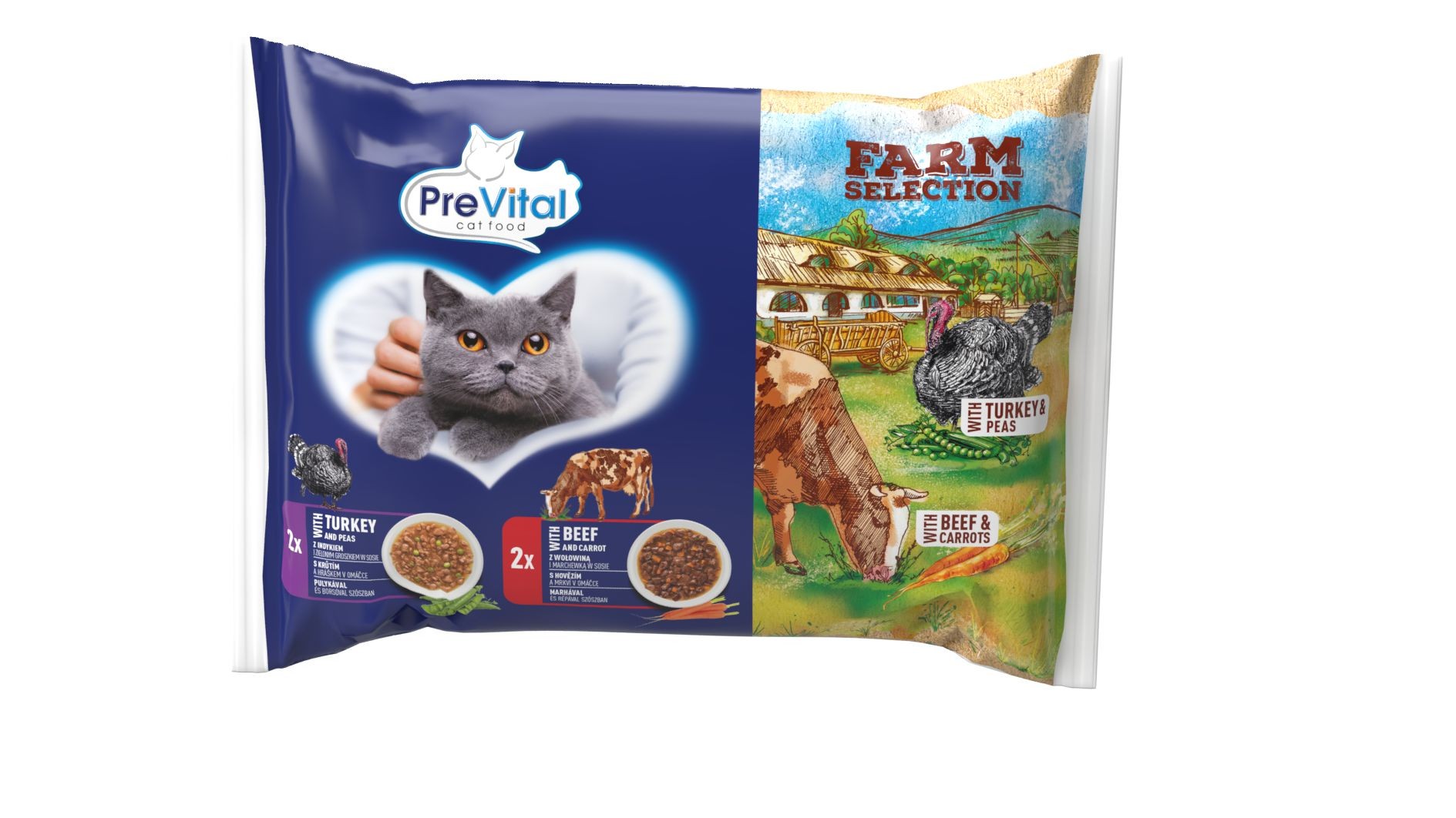 Svět zvířat - PreVital Farm selection mix masa,zeleniny 4x85g