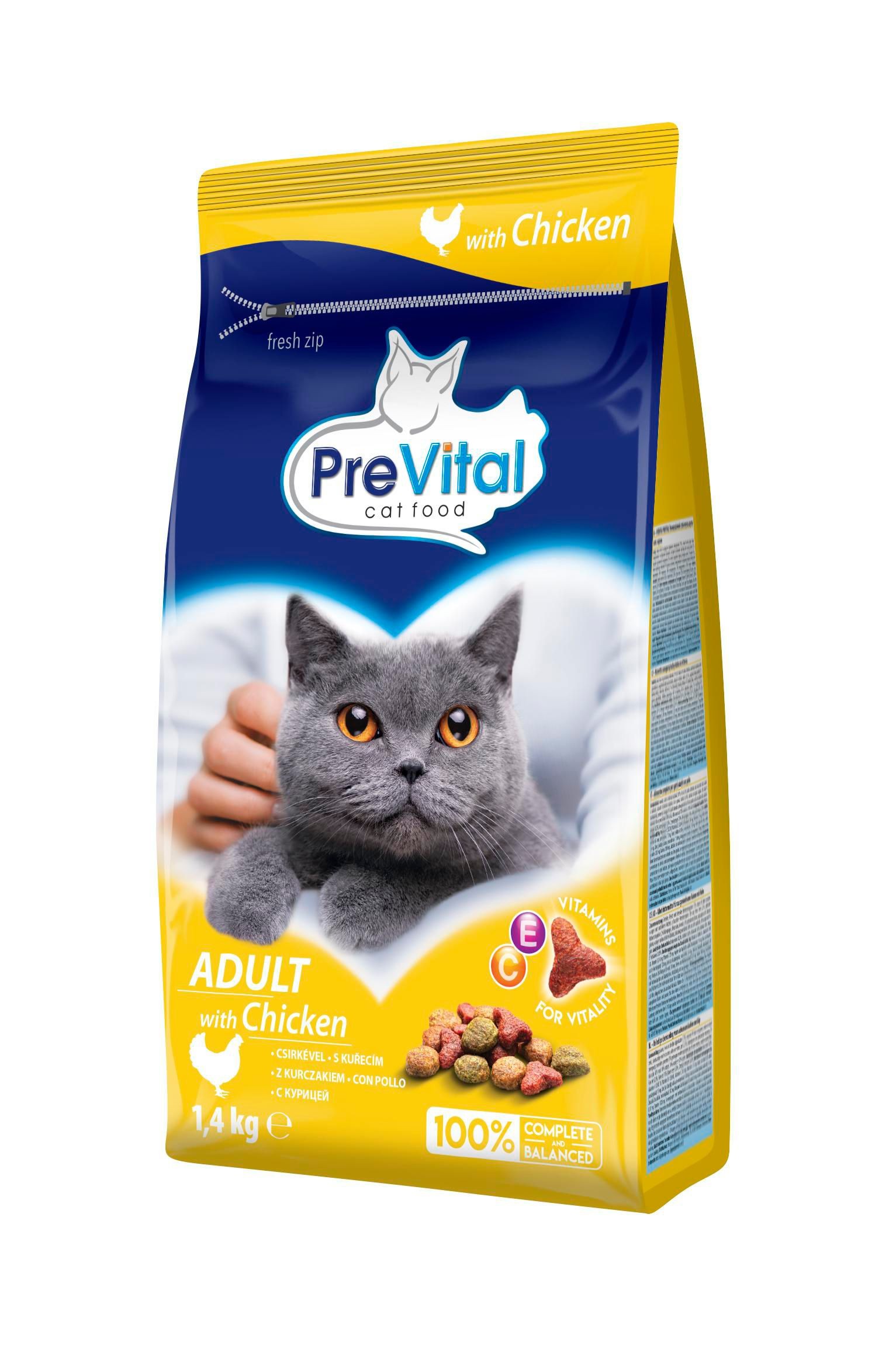 Svět zvířat - PreVital granule kočka Adult kuře 1,4kg