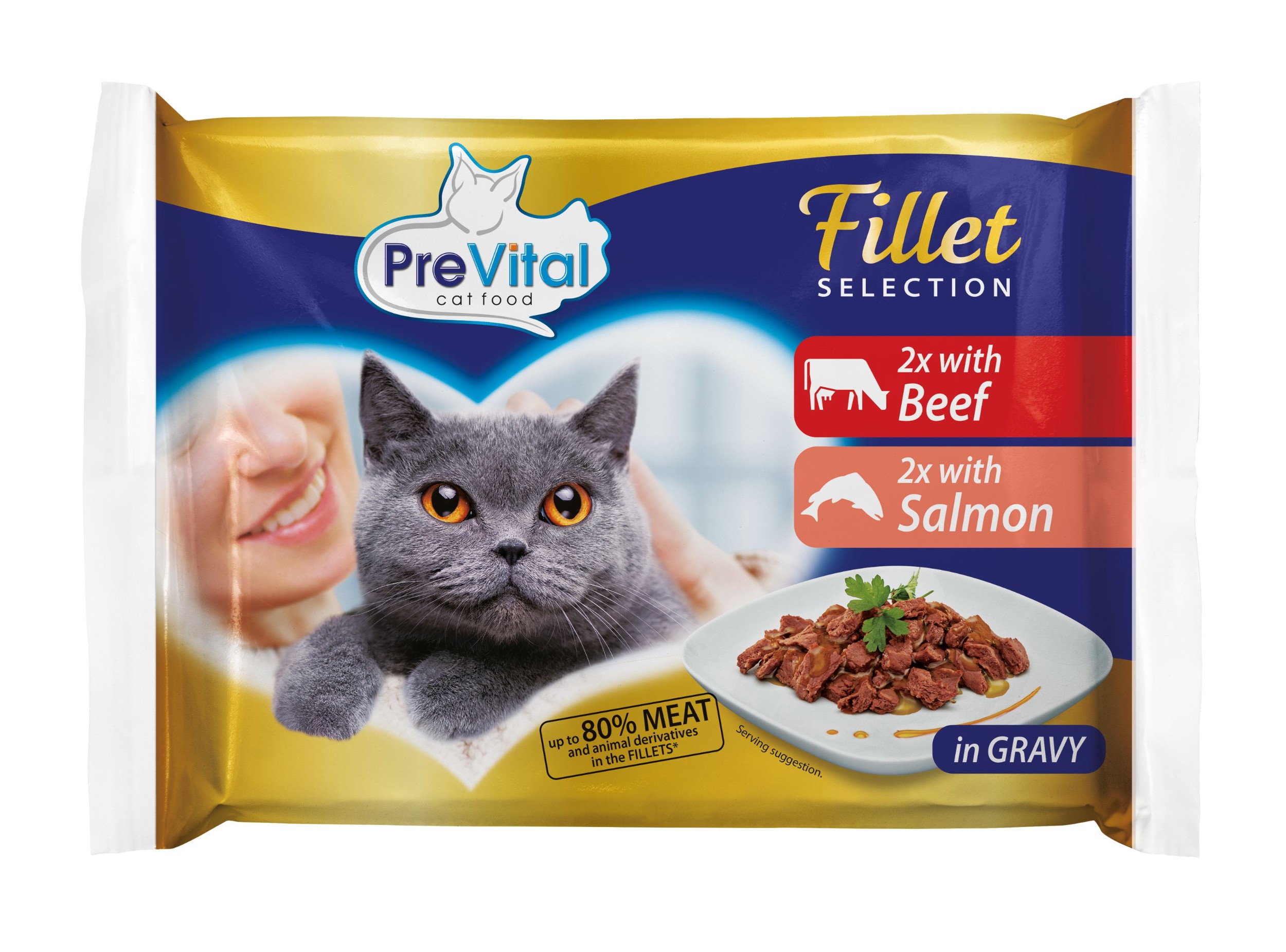 Svět zvířat - PreVital Kompletní krmivo pro dospělé kočky 4x85 g