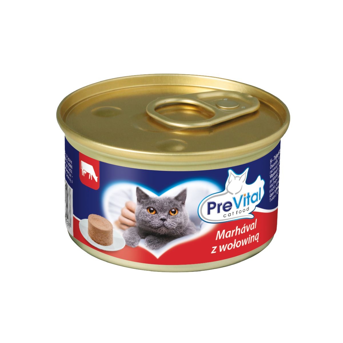 Svět zvířat - Prevital konzerva pro kočku s hovězím masem 85g