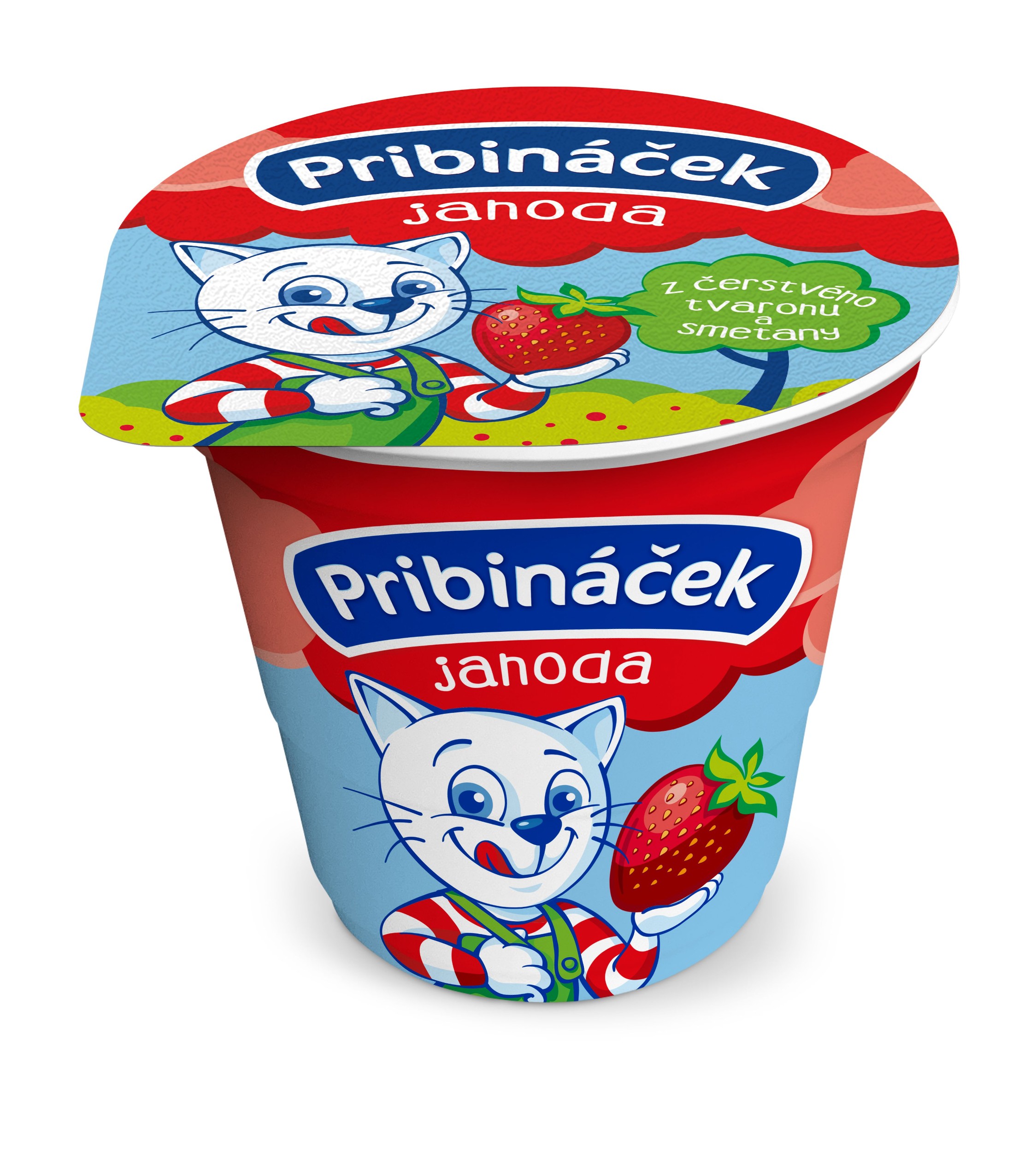 Mléčné a chlazené - Pribináček jahodový 125g