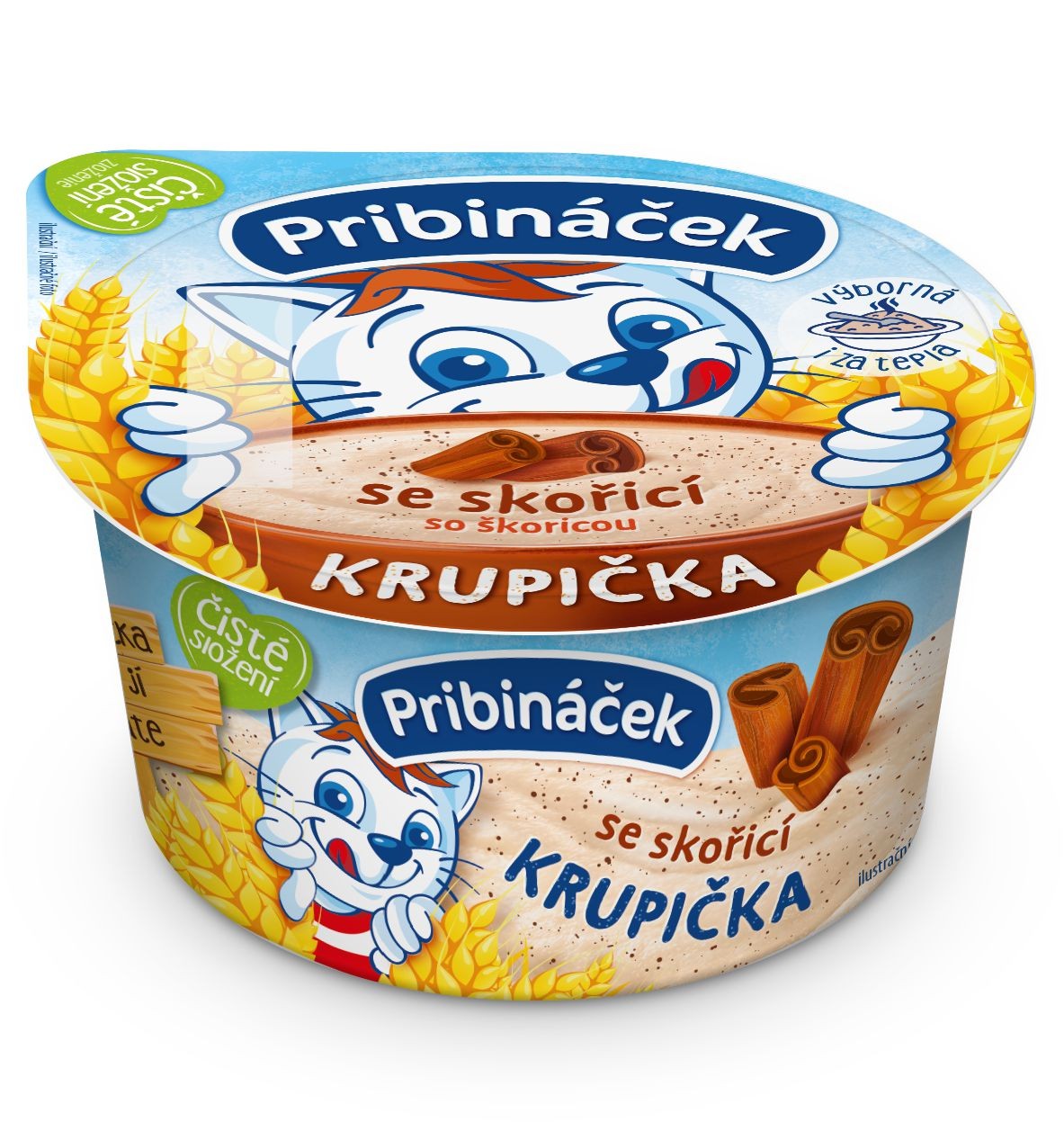 Mléčné a chlazené - Pribináček krupička se skořicí 140g