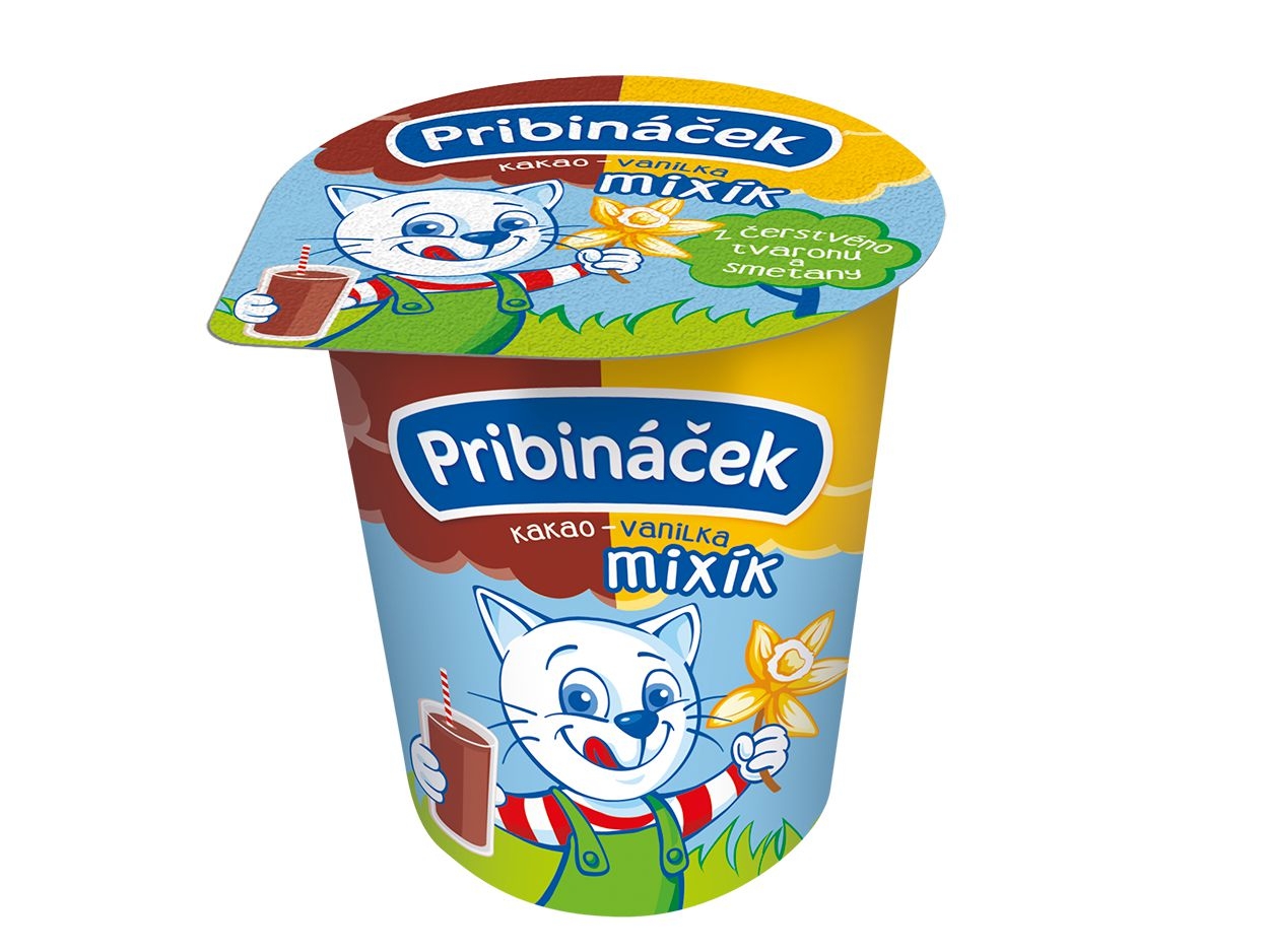 Mléčné a chlazené - Pribináček Mixík vanilka/kakao 70g