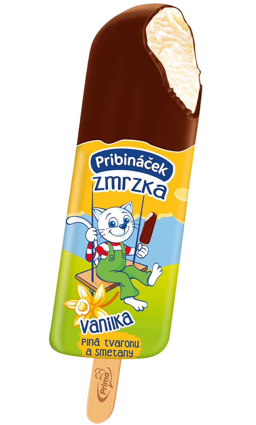 Mražené potraviny - Pribináček zmrzka vanilka v mléč. polevě 50 ml