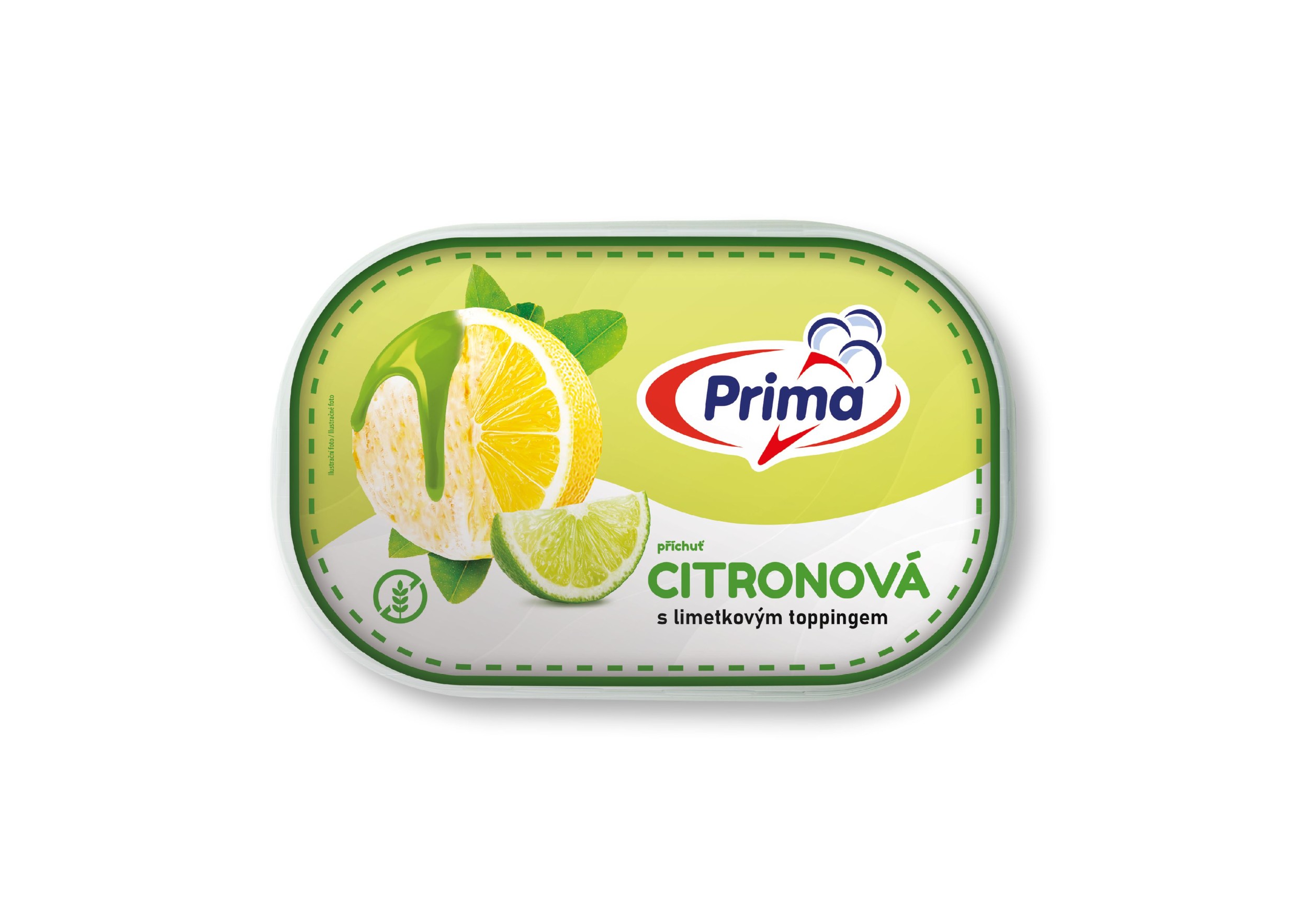 Mražené potraviny - Prima Citronová zmrzlina s limetovým toppingem 900 ml