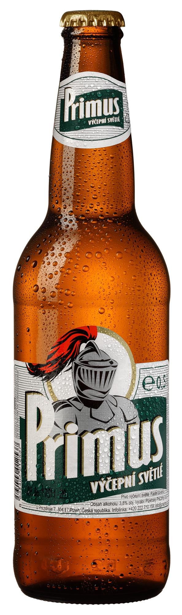 Nápoje - Primus Pivo výčepní světlé pivo 0,5 l