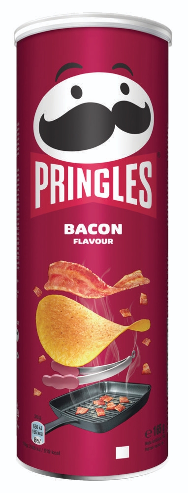 Trvanlivé potraviny - Pringles Křupavý pikantní snack s příchutí slaniny 165 g