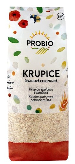Trvanlivé potraviny - Probio Krupice špaldová BIO celozrnná 400 g