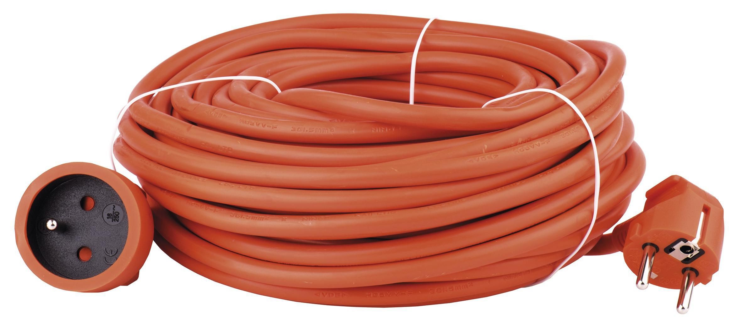 Domácnost a Zahrada - Prodlužovací kabel spojka oranžový 20m 3 x 1,5 mm