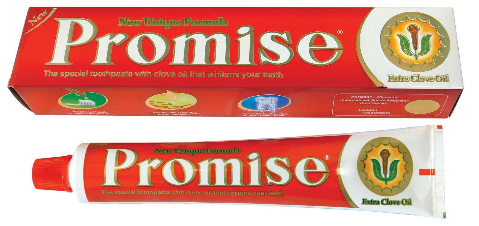Drogerie a kosmetika - Promise bělící zubní pasta s hřebíčkovým olejem 150 g