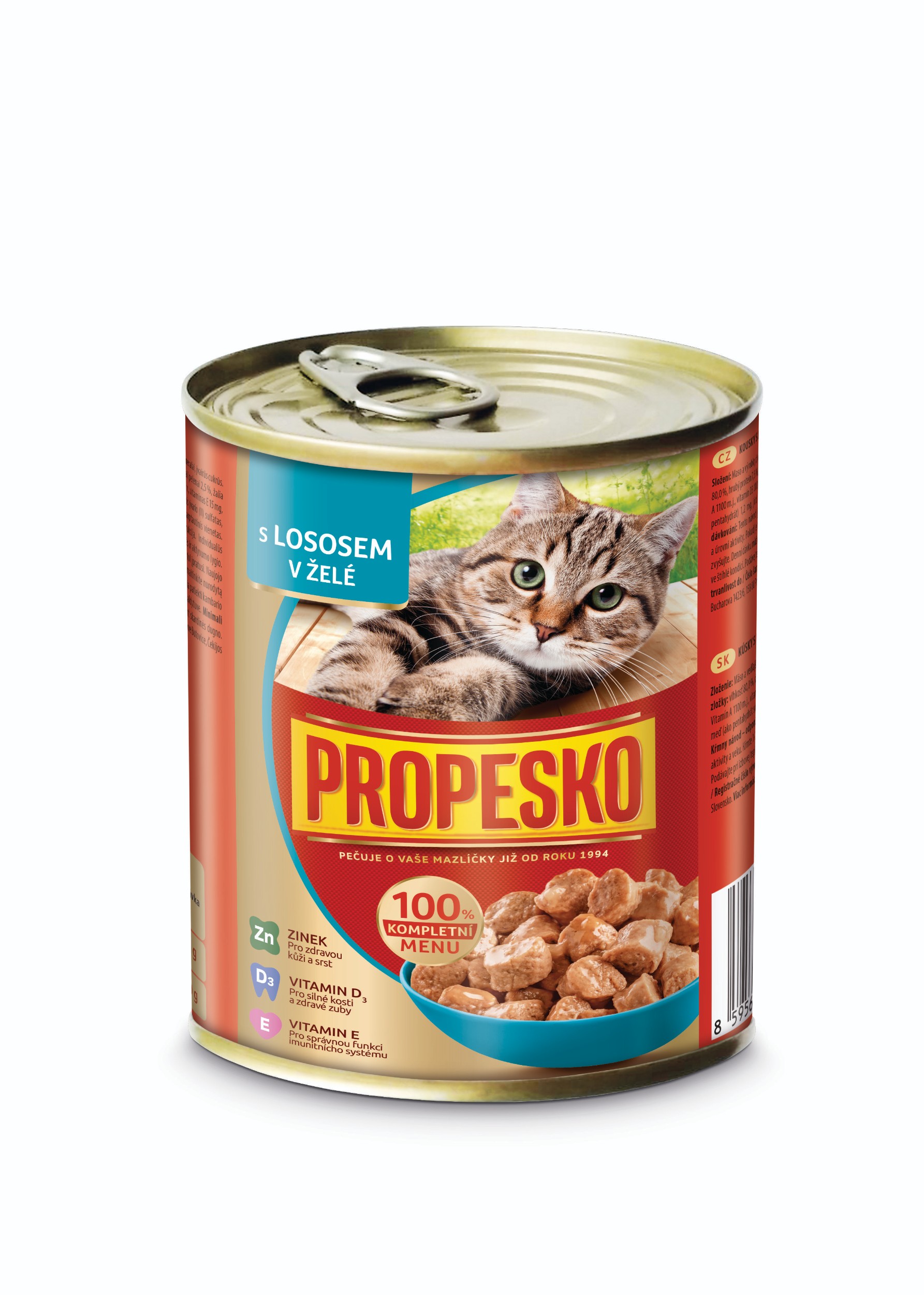 Svět zvířat - Propesko kousky kočka losos v želé 830 g