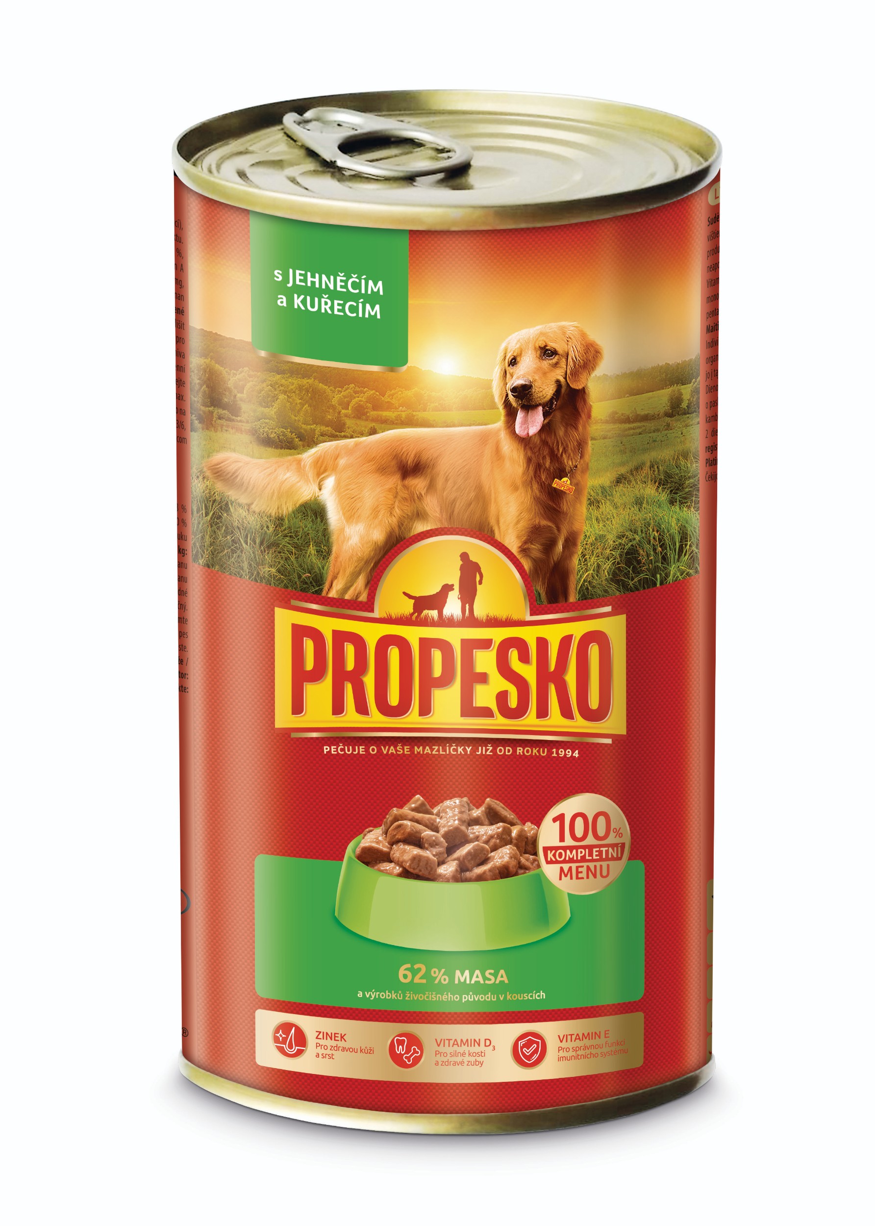 Svět zvířat - Propesko kousky pes jehněčí, kuřecí v omáčce 1240 g