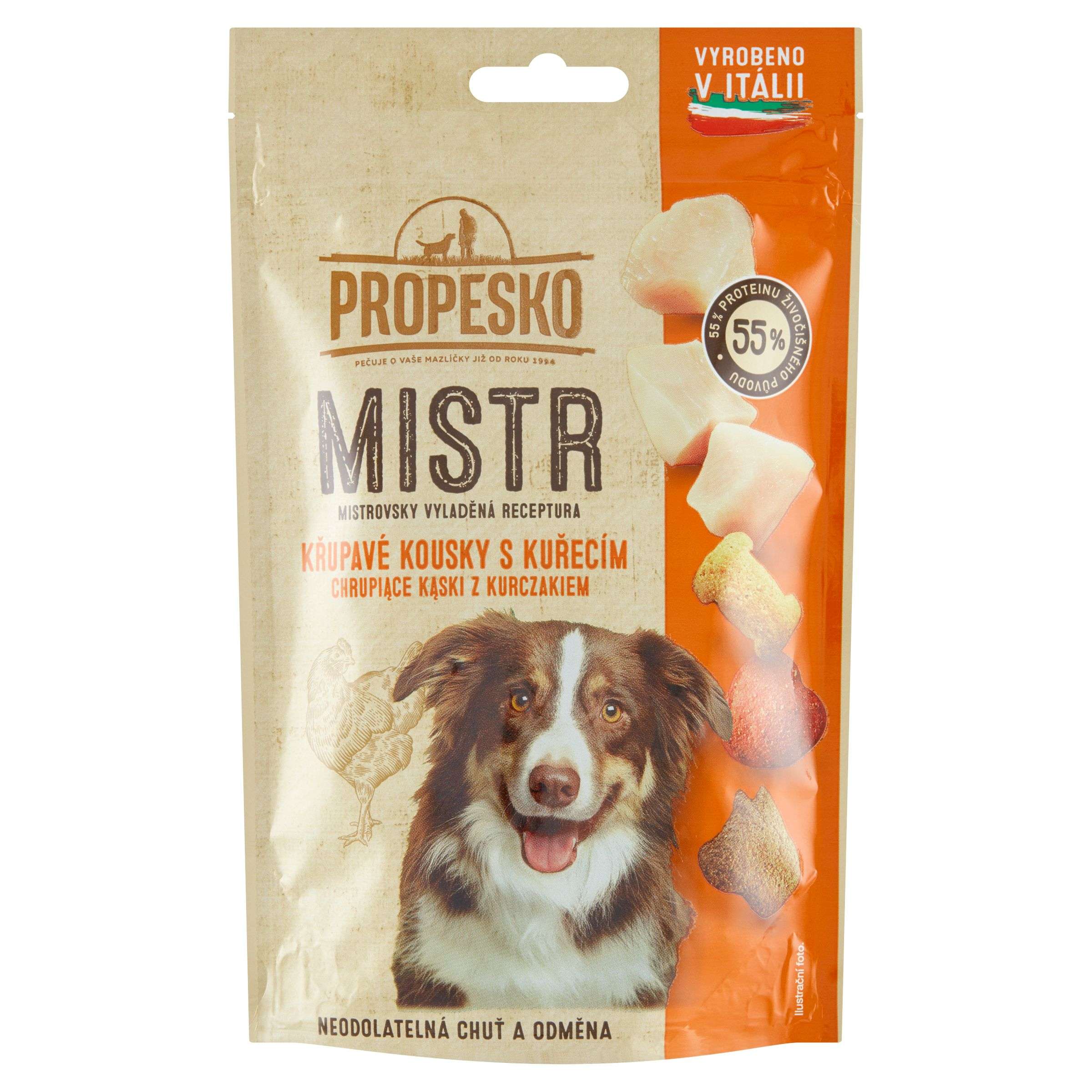 Svět zvířat - Propesko Mistr křupavé kousky s kuřecím 60 g