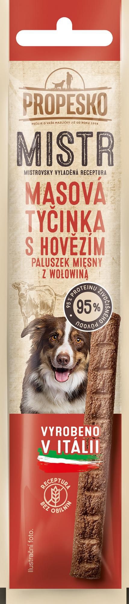 Svět zvířat - Propesko Mistr snack pes masové tyčinky hovězí 10g