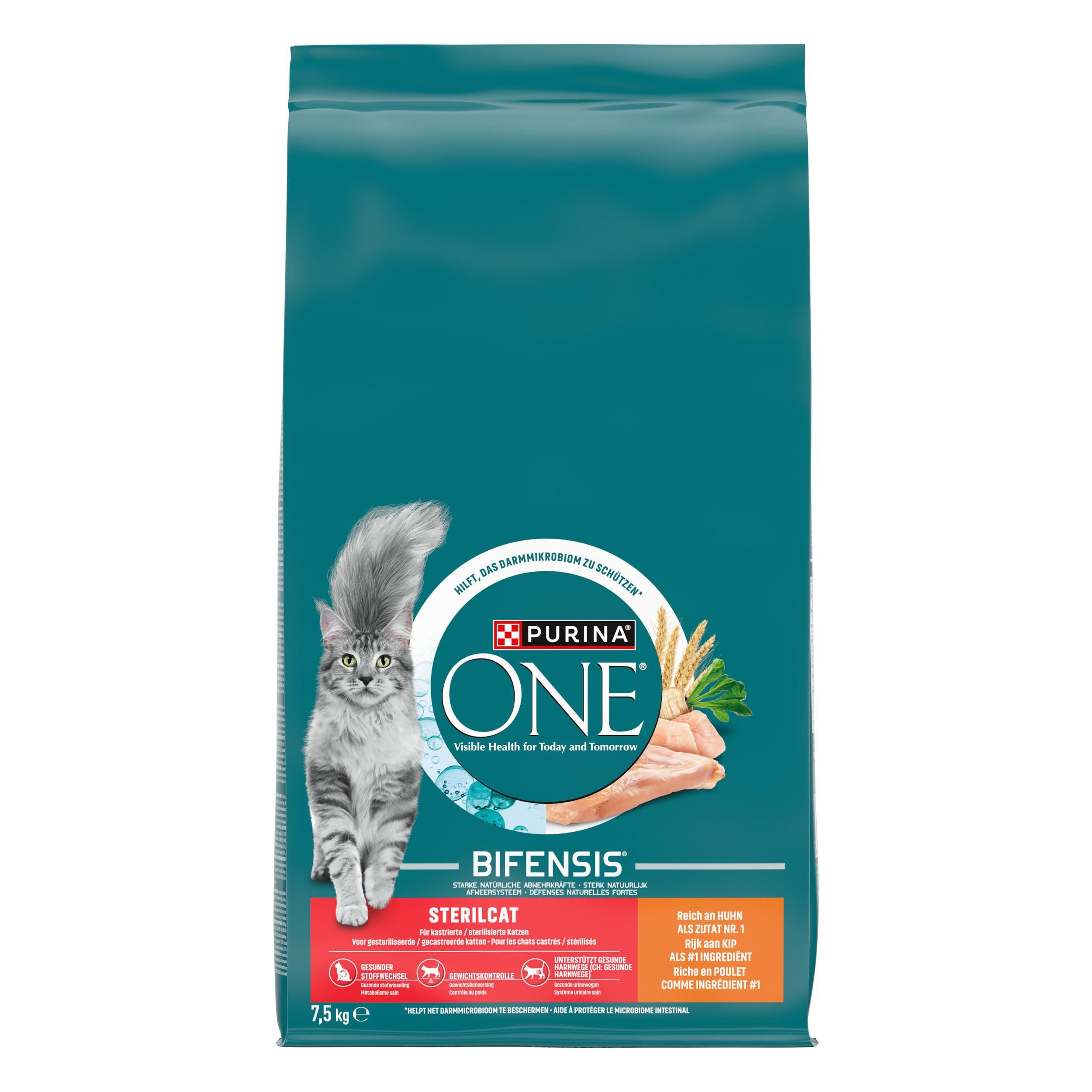 Svět zvířat - Purina One bifensis sterilcat bohaté na kuřecí a pšenici 7,5kg