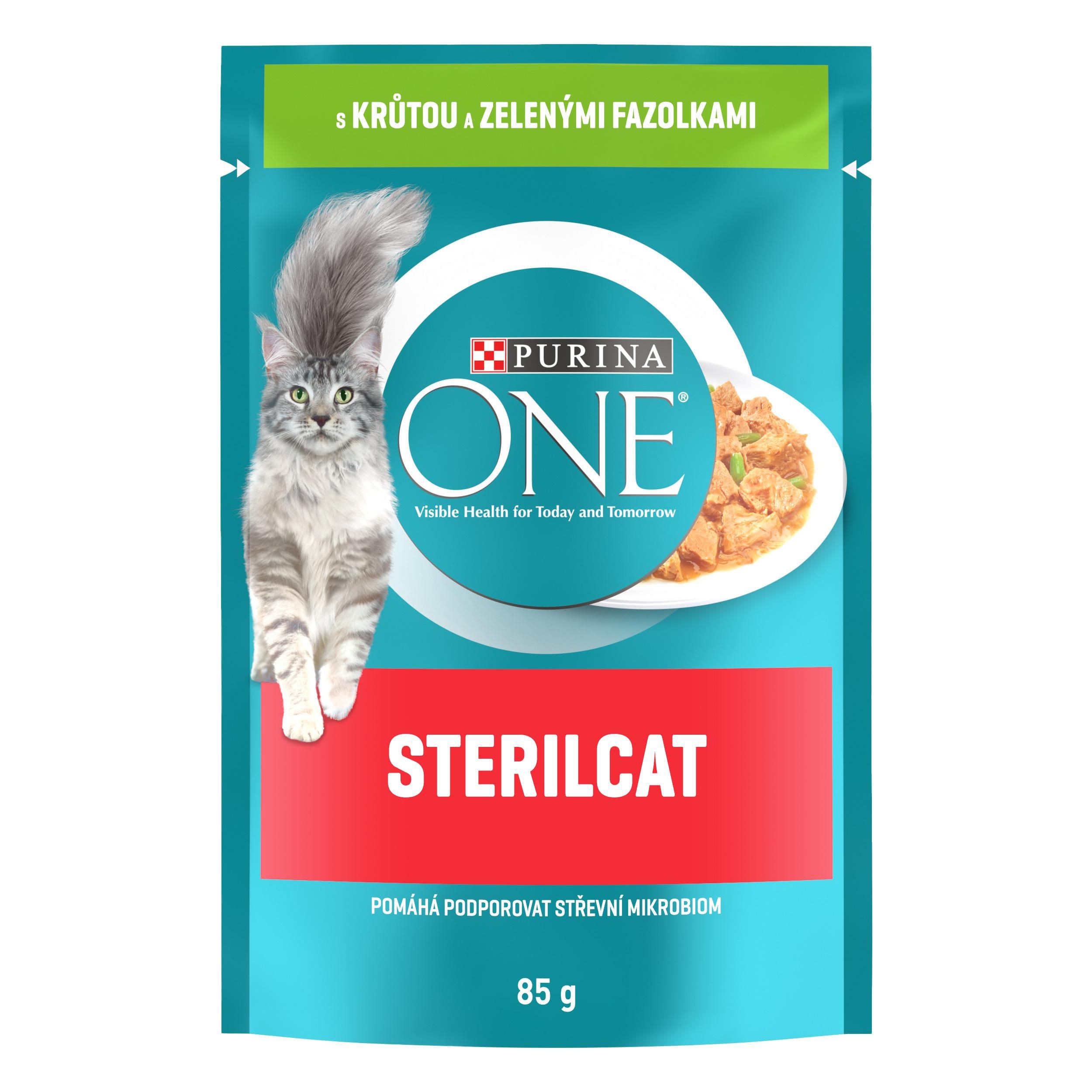Svět zvířat - Purina ONE Kapsička s krůtou a zelenými fazolkami ve šťávě 85g