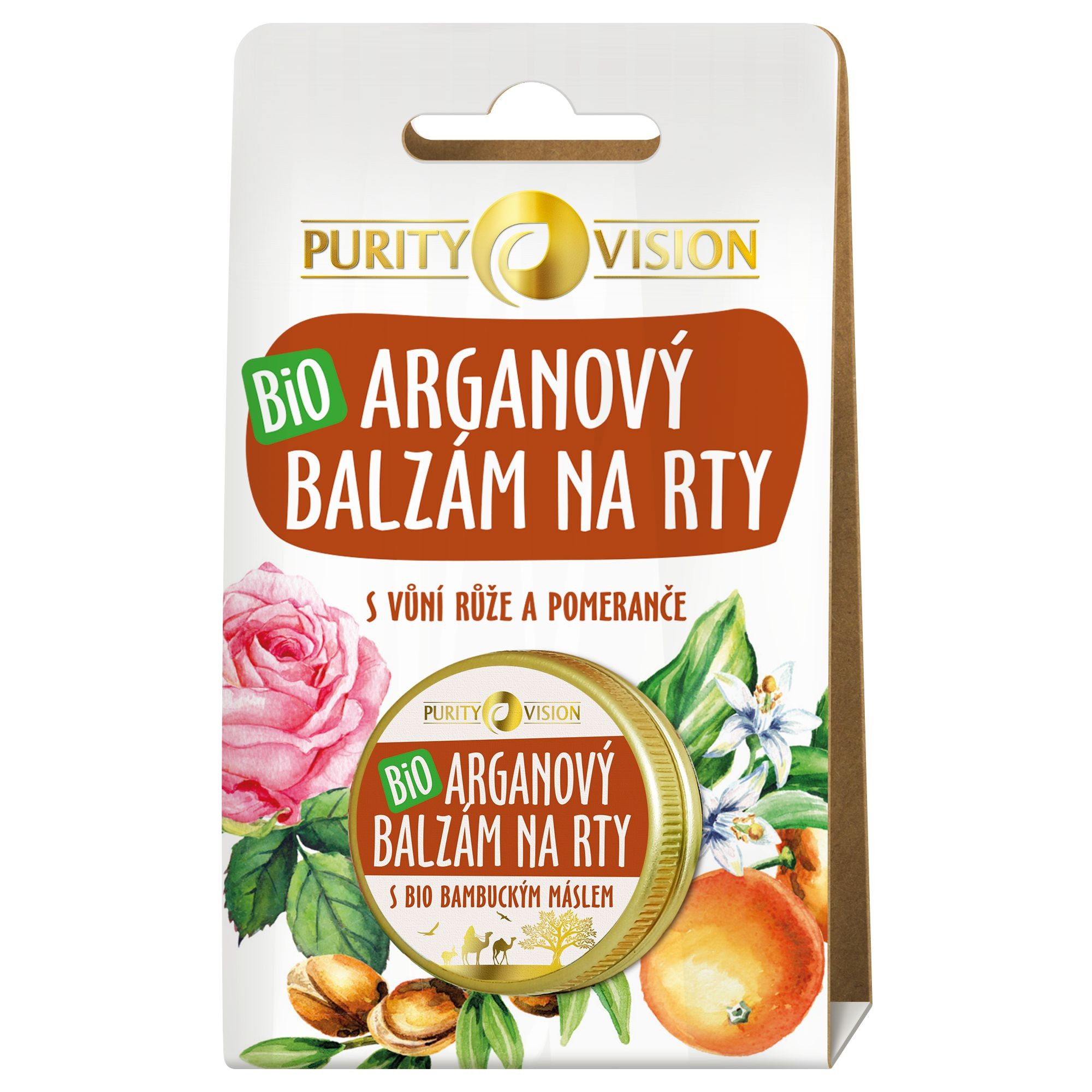 Drogerie a kosmetika - Purity Vision  Bio Arganový balzám na rty