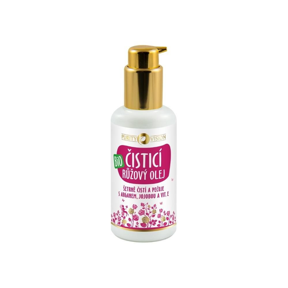 Drogerie a kosmetika - Purity Vision Bio Růžový čisticí olej s arganem, jojobou a vit. E