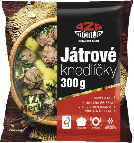 Mražené potraviny - PZP Merlin játrové knedlíčky mražené 300 g