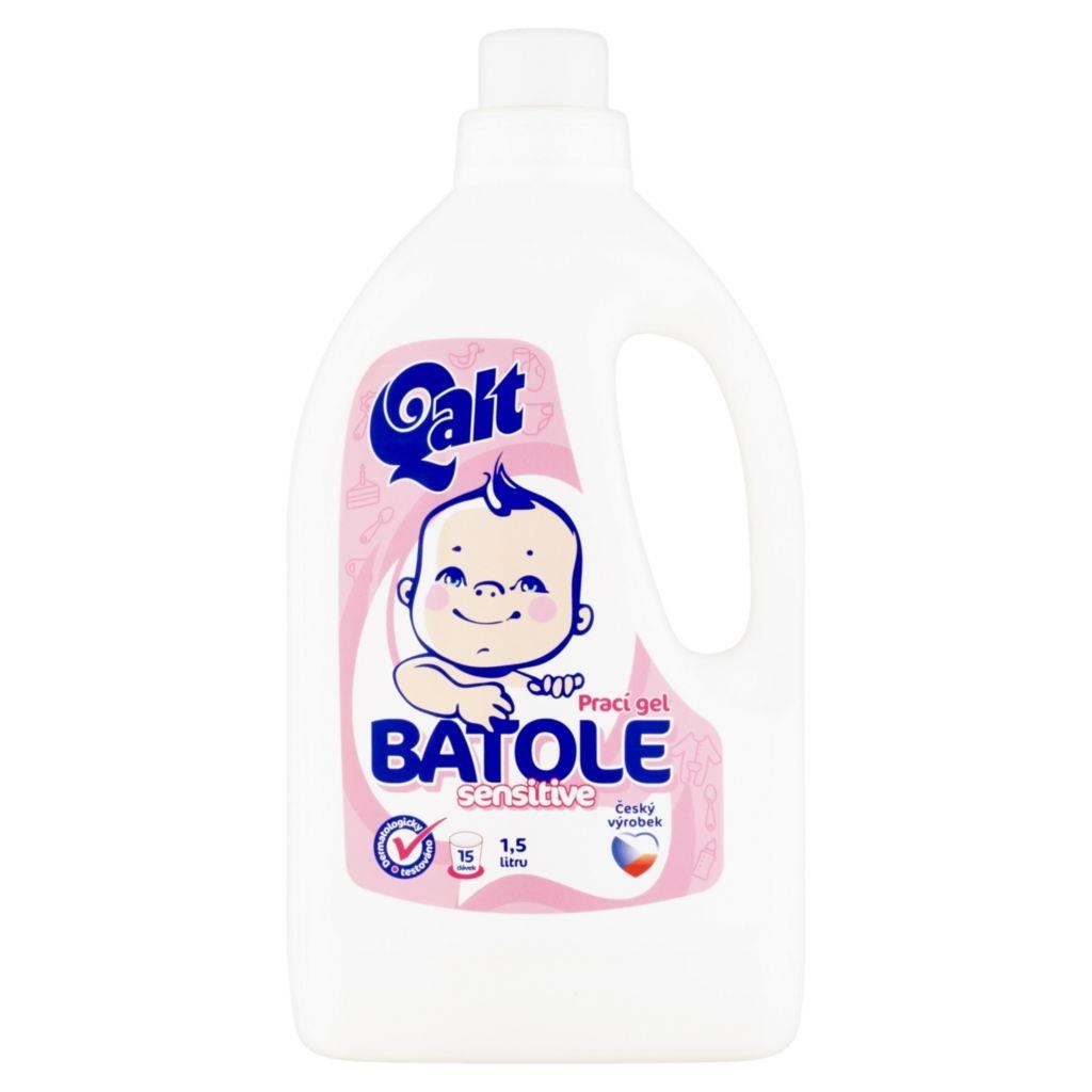 Drogerie a kosmetika - Qalt Batole Sensitive účinný prací gel vhodný pro dětskou a citlivou pokožku 1,5 l 15 praní