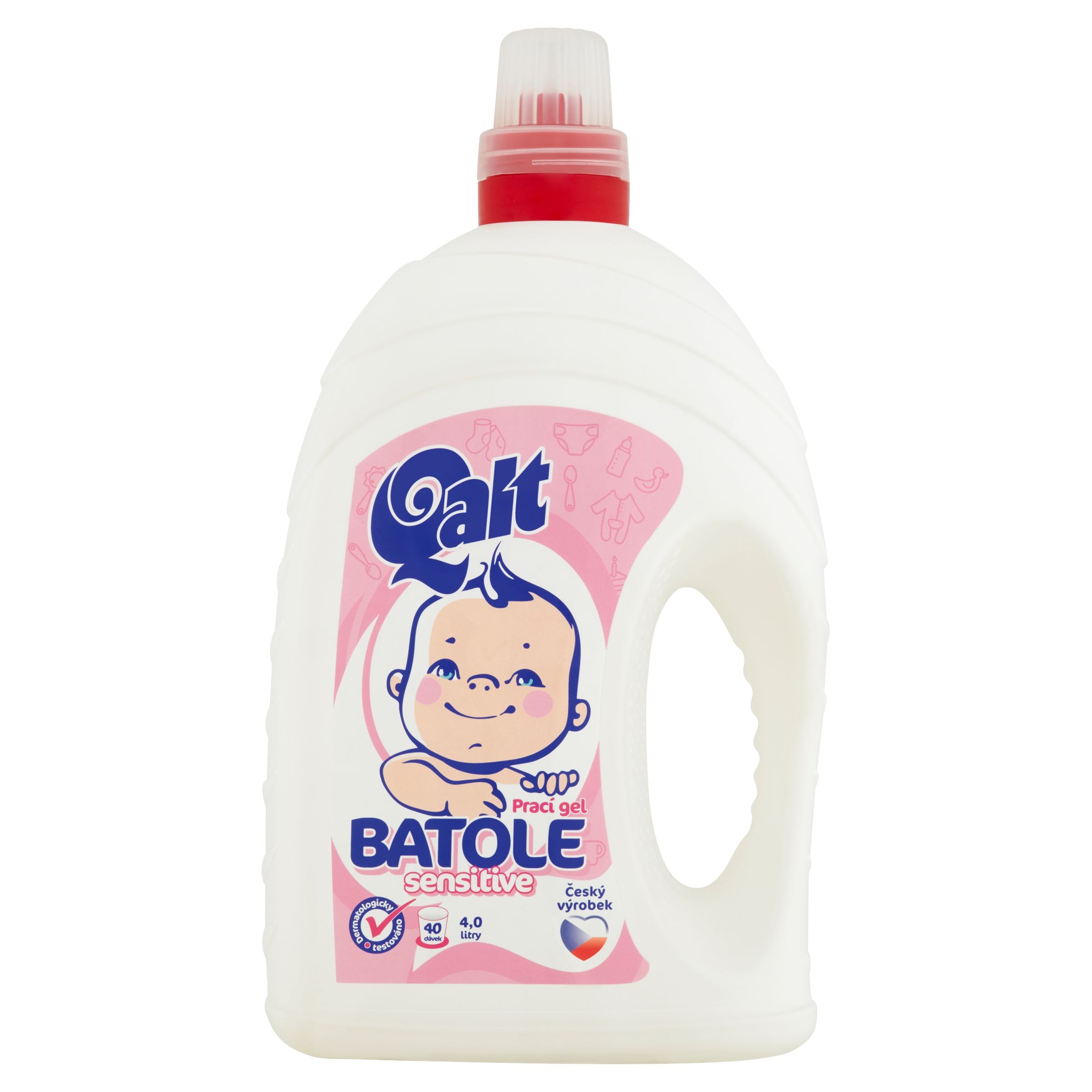Drogerie a kosmetika - Qalt Batole Sensitive účinný prací gel vhodný pro dětskou a citlivou pokožku 4 l 40 praní