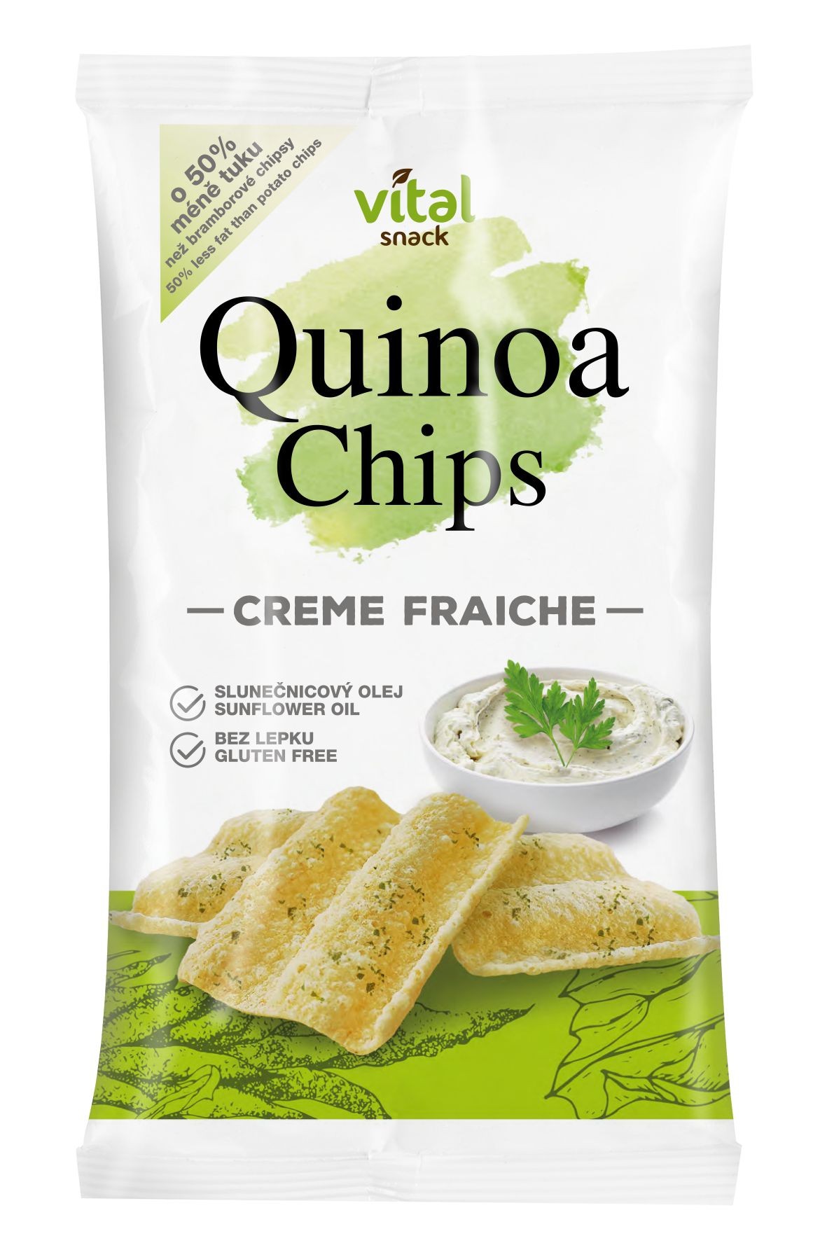 Zdravý svět - Quinoa chips creme fraiche 60g
