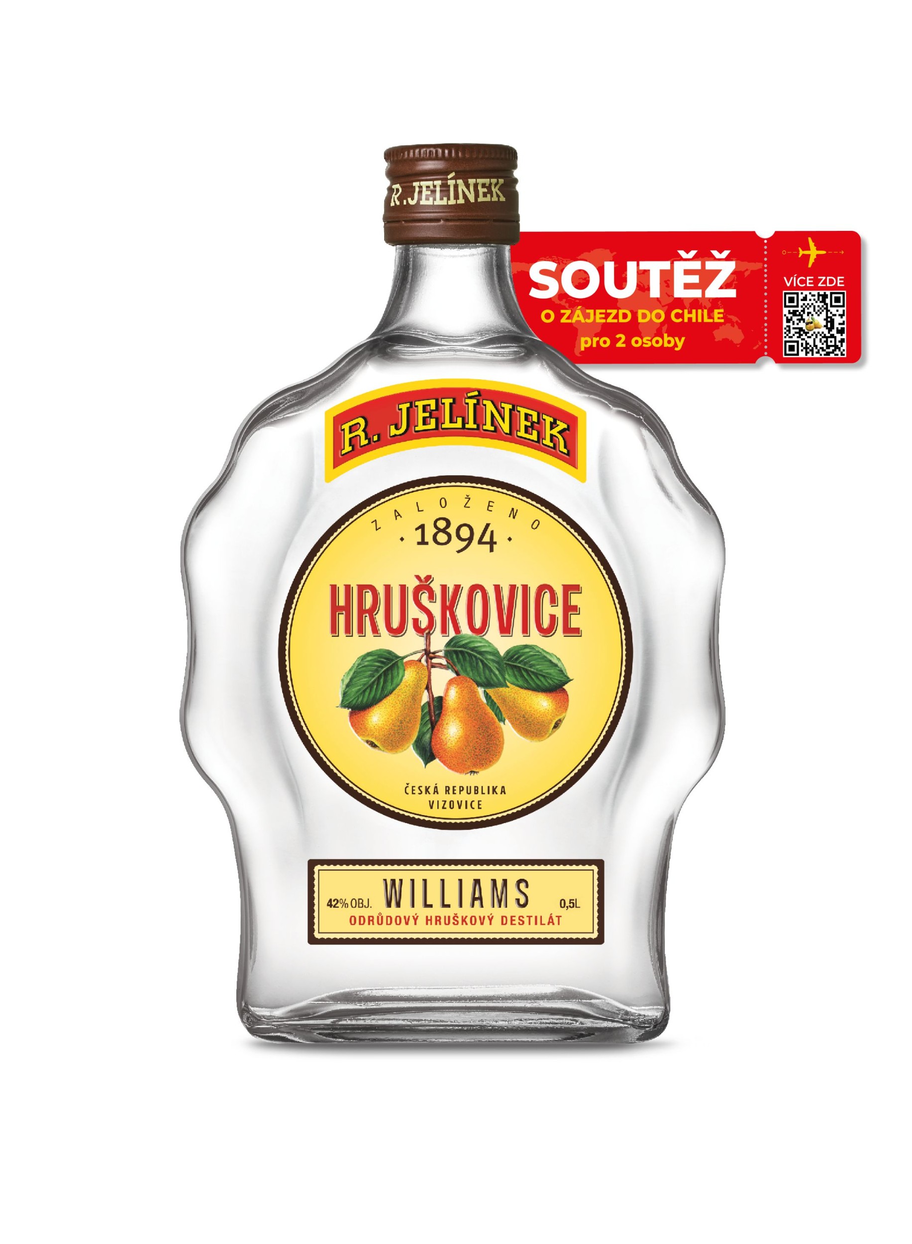 Nápoje - R.Jelínek Hruškovice Williams 42% 0,5 l