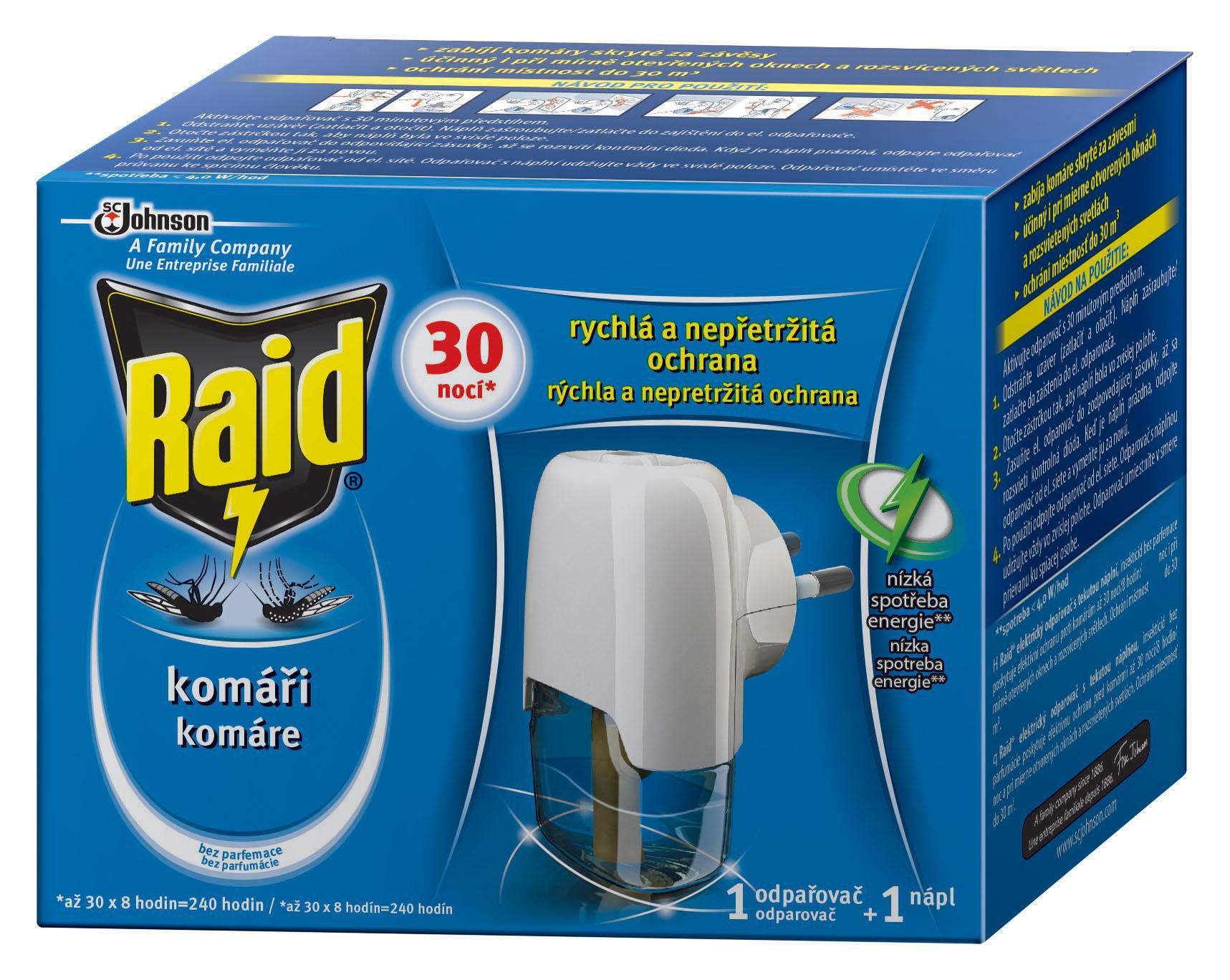 Domácnost a Zahrada - Raid Elektrický odpařovač s tekutou náplní 21 ml