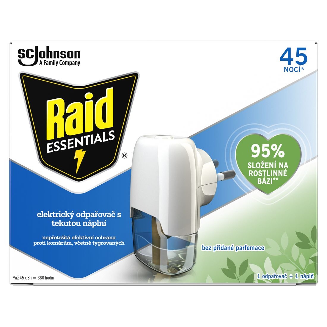 Drogerie a kosmetika - Raid elektrický odpařovač s tekutou náplní Essentials 1+27ml 1 balení