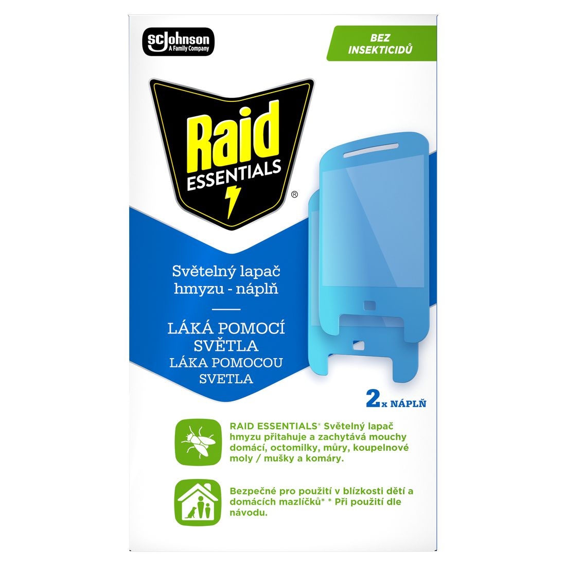 Raid Essentials Světelný lapač hmyzu náplň 2ks-0
