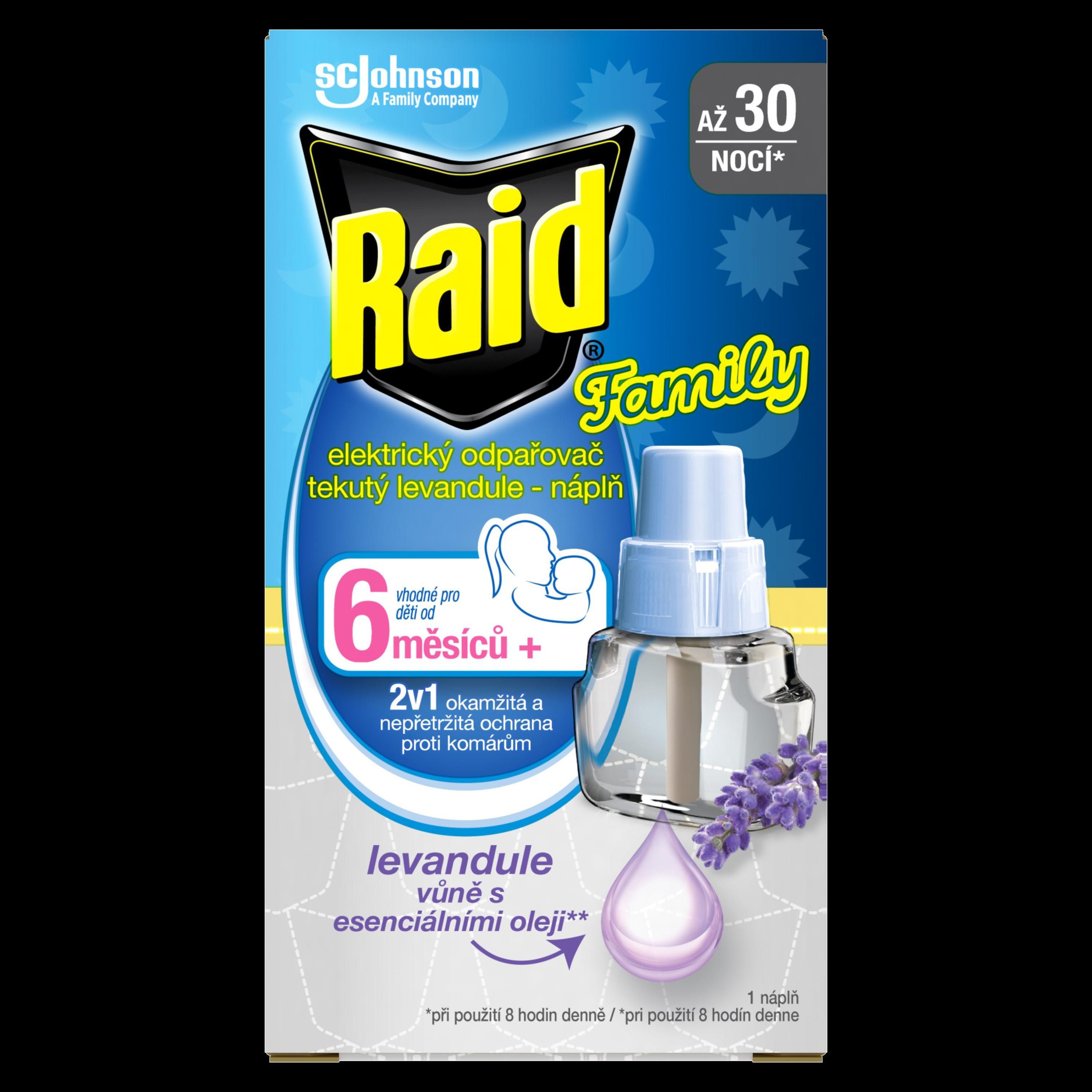 Drogerie a kosmetika - Raid Family Levandule náplň 21ml