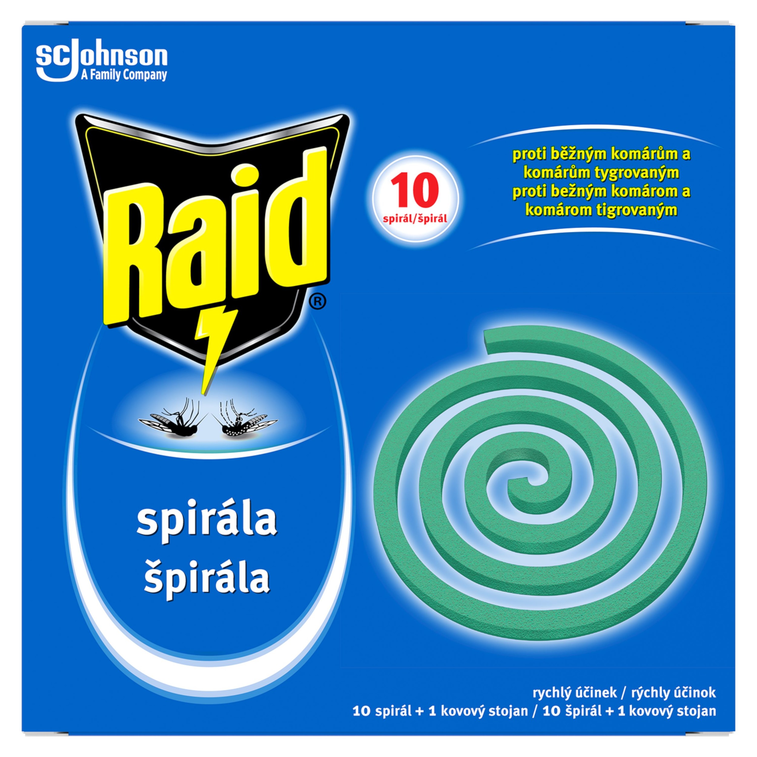 Drogerie a kosmetika - Raid insekticidní spirála proti komárům - 10 ks